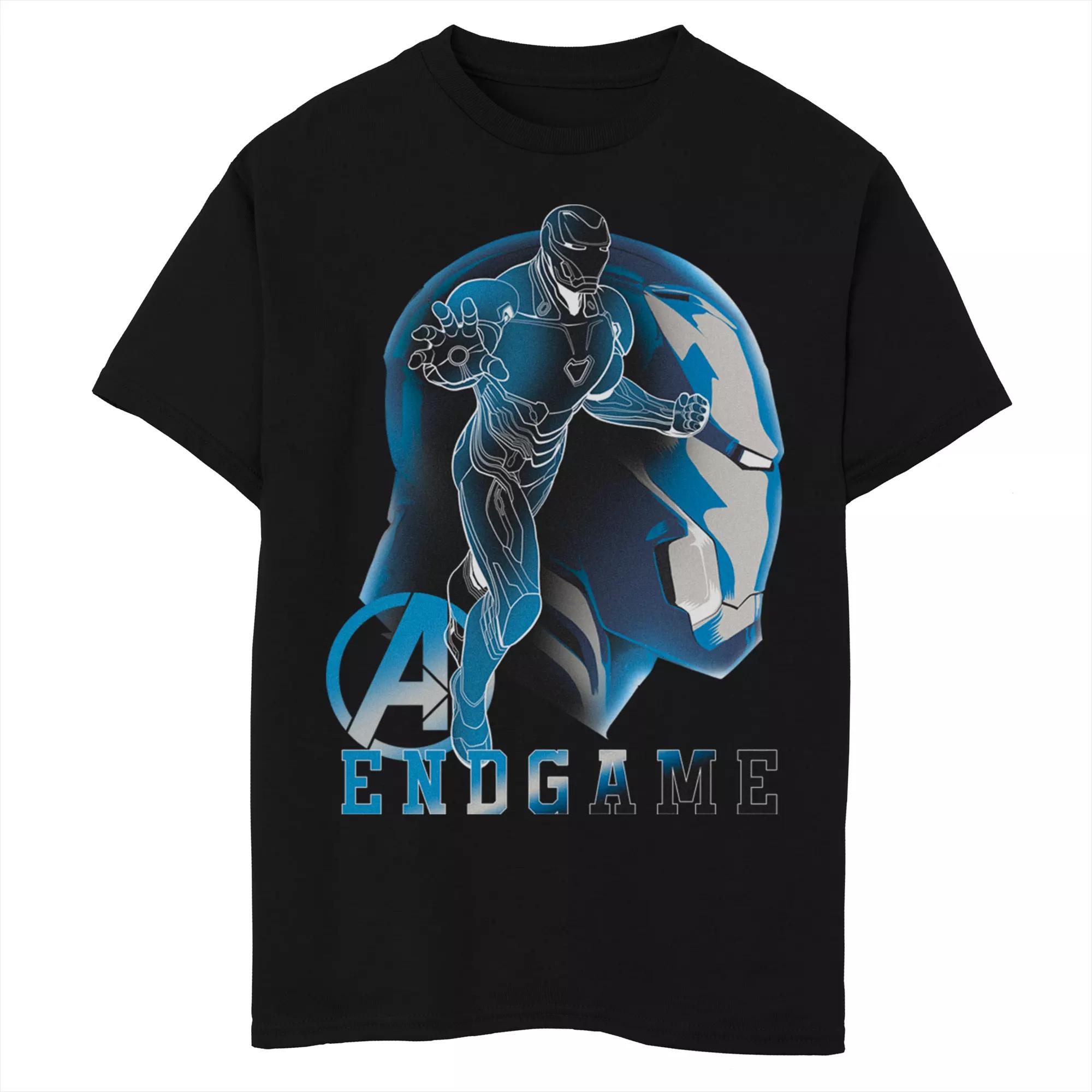 Boys 8-20 Marvel Avengers Endgame Iron Man Profile Graphic Tee, Boy's, Size: XL, Black Product Image