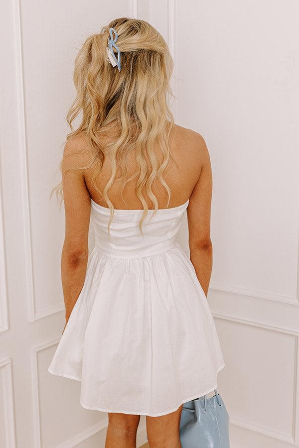 Whimsical Moment Corset Mini Dress in White Product Image