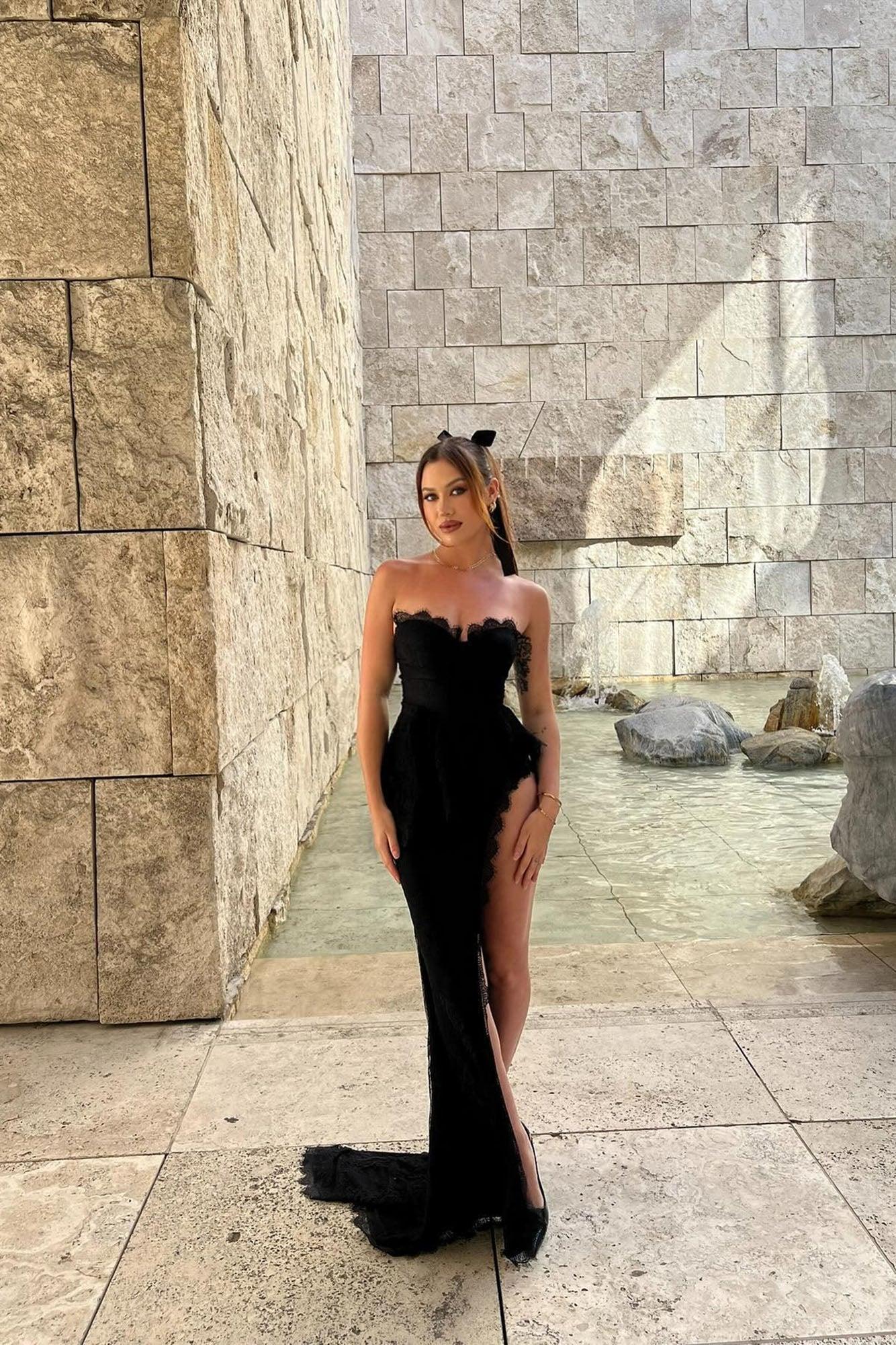 Katrina Lace Gown - Black Product Image