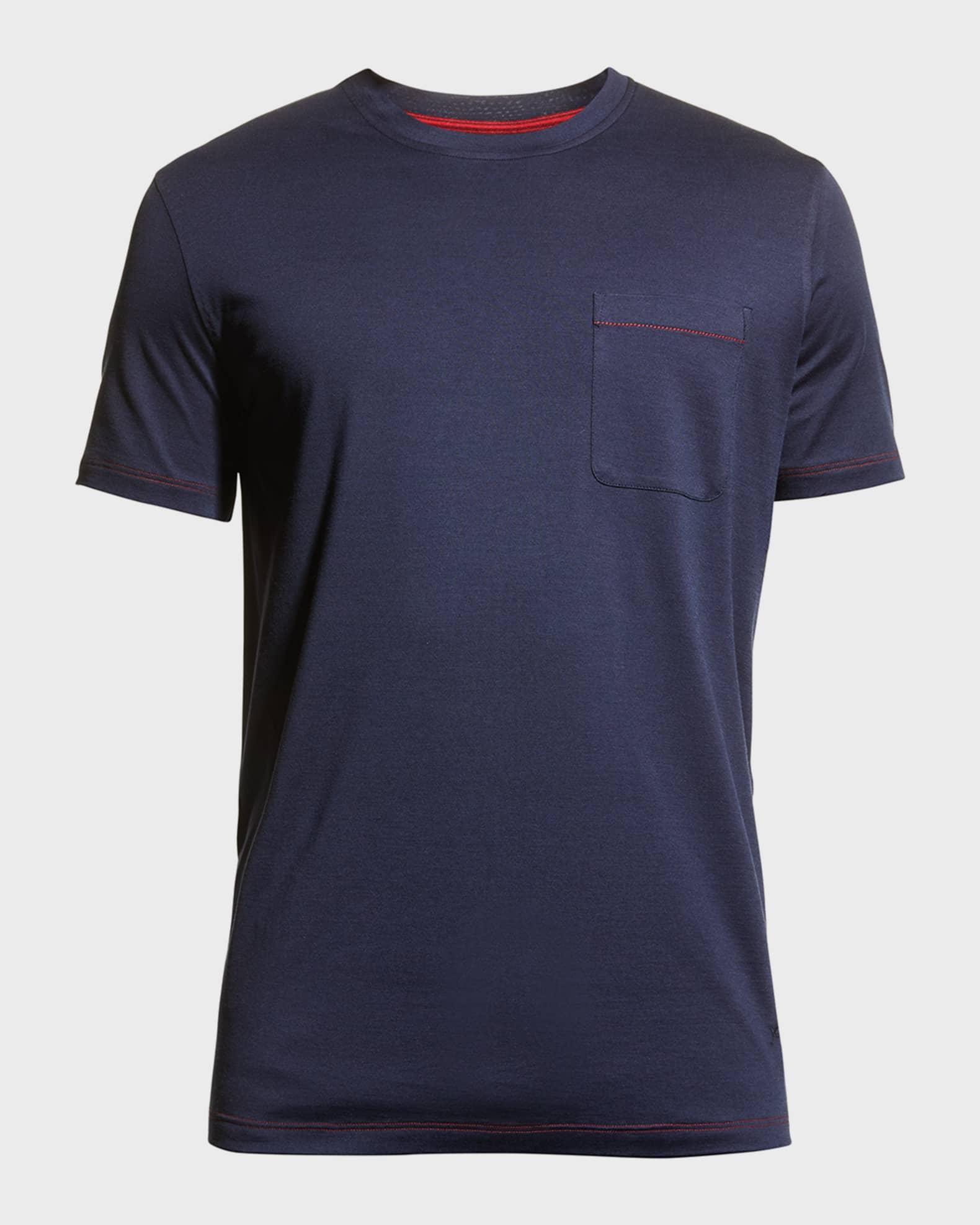 Men's Silk-Blend Pocket T-Shirt Product Image