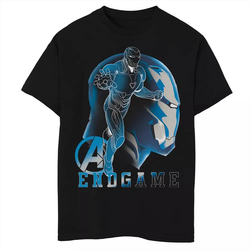 Boys 8-20 Marvel Avengers Endgame Iron Man Profile Graphic Tee, Boy's, Size: XL, Black Product Image