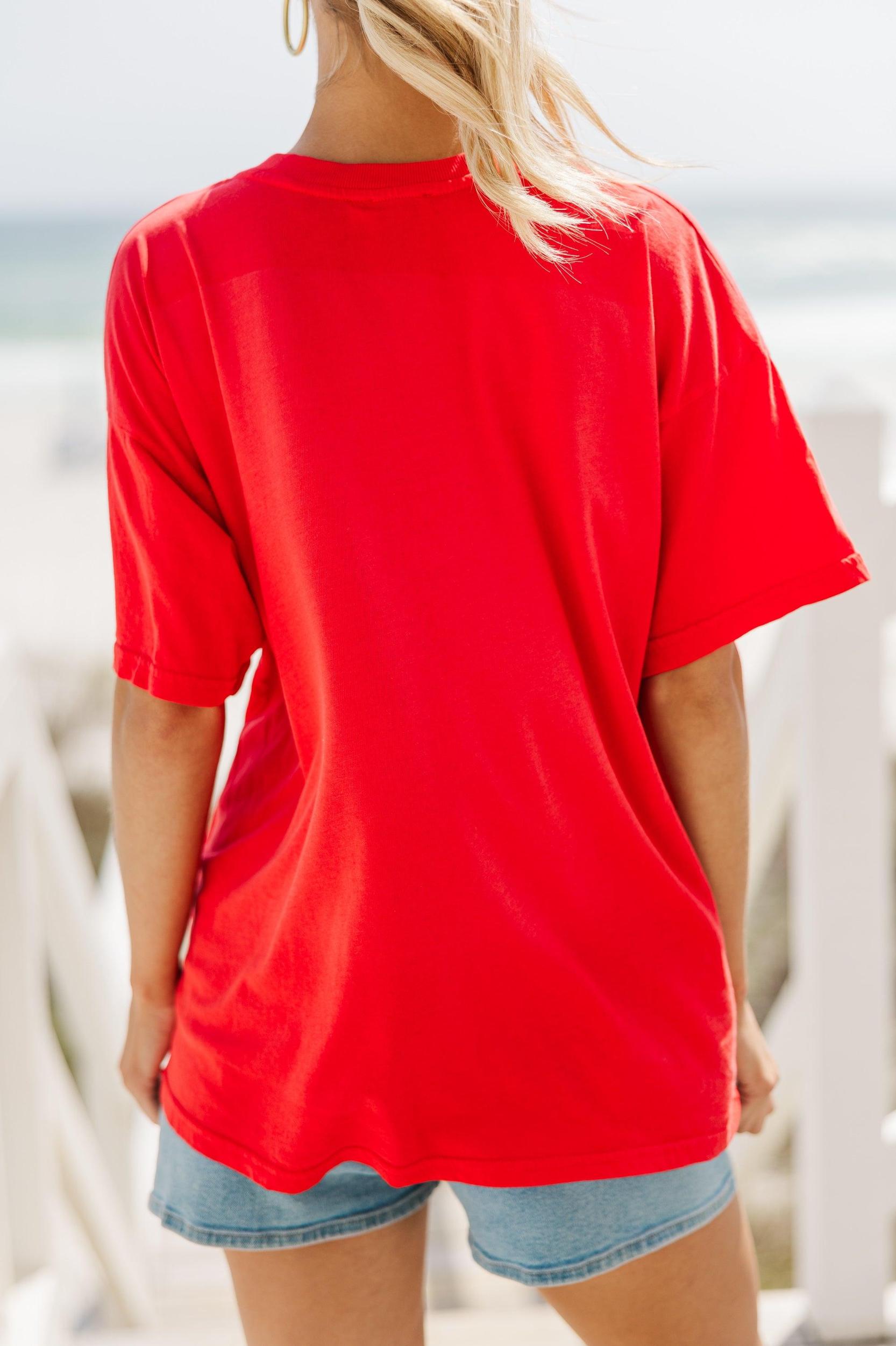 Red White & Bowtiful Red Graphic Tee Female Product Image