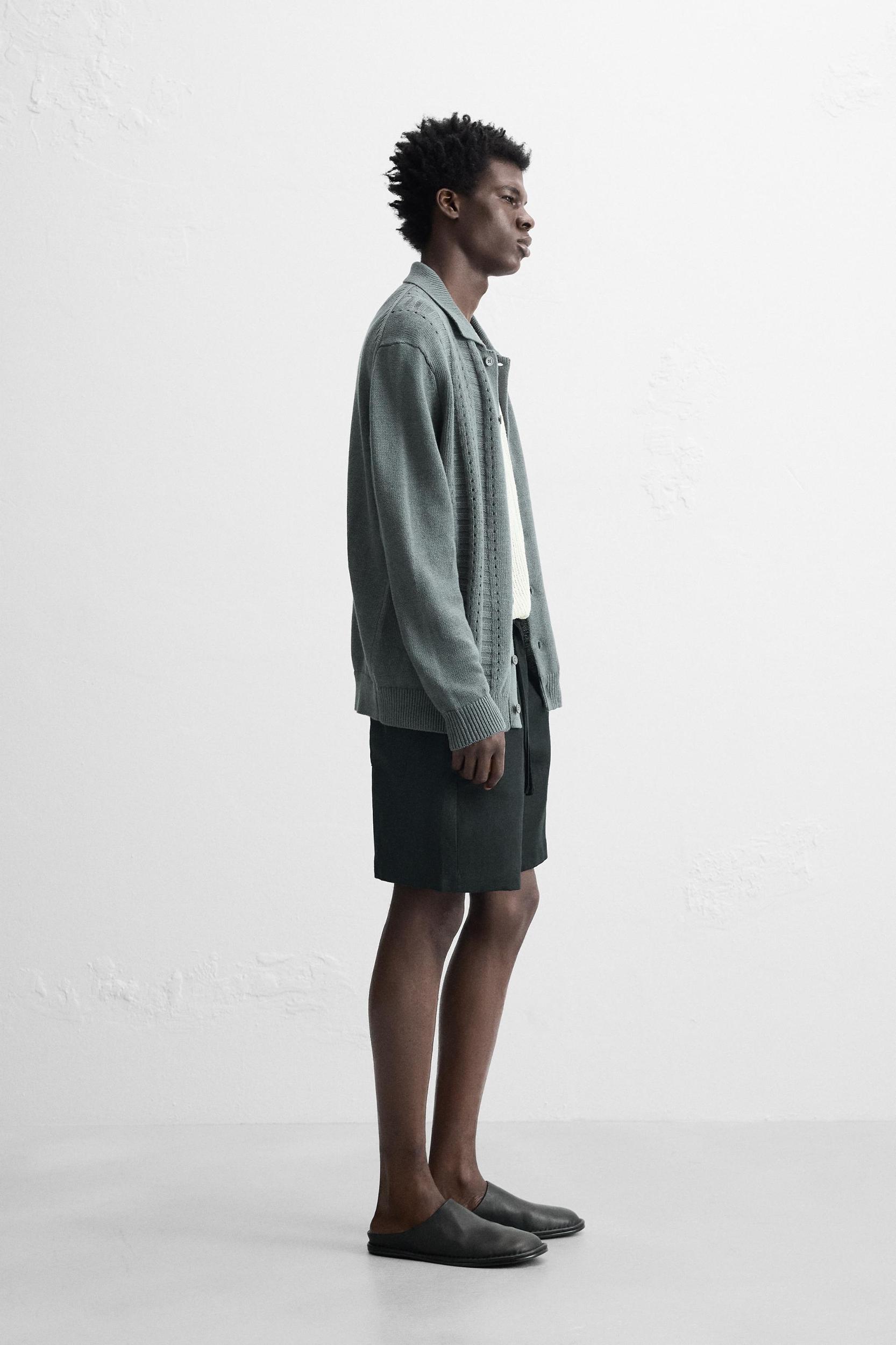 OPENWORK TEXTURED CARDIGAN Product Image