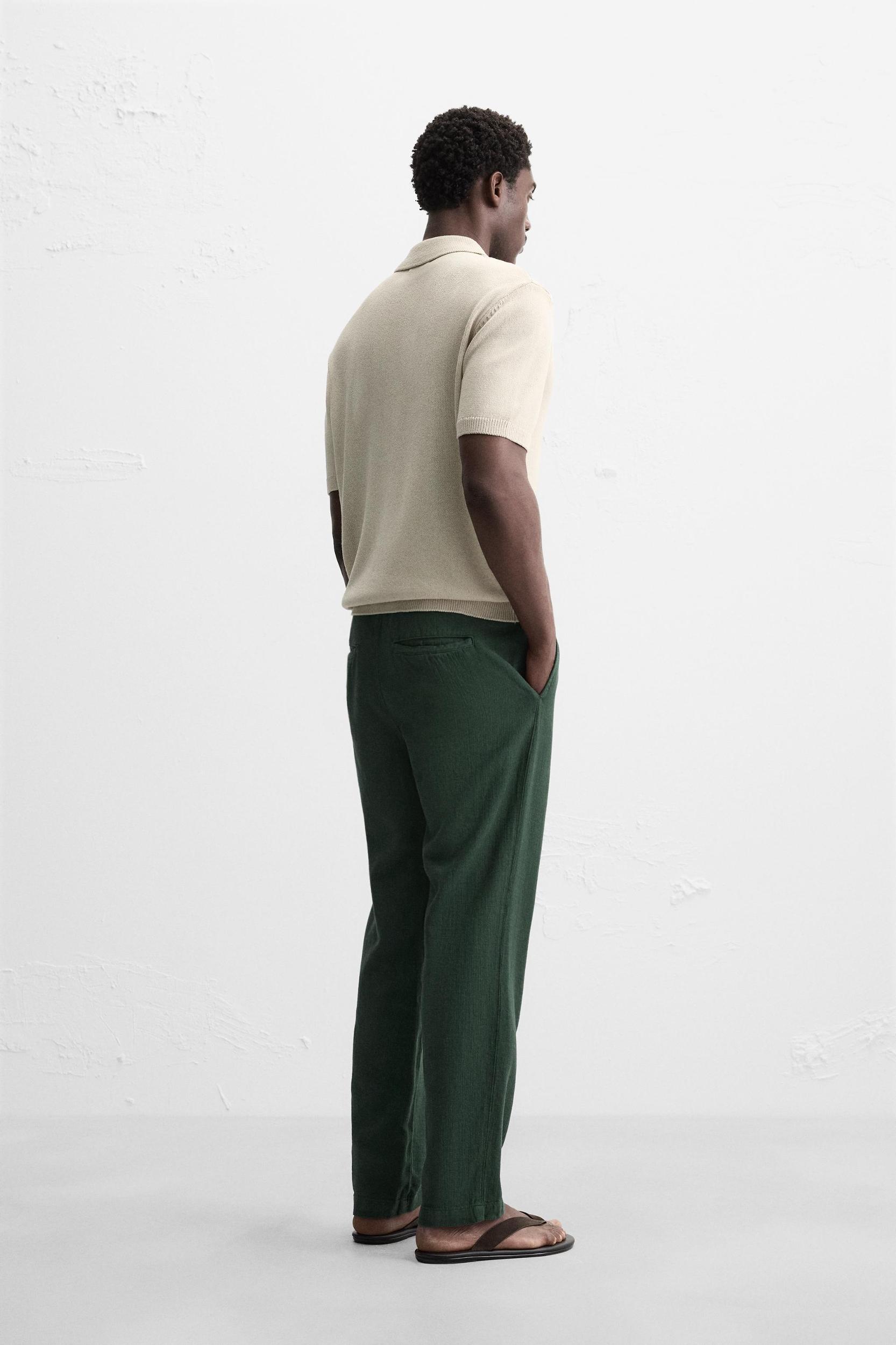 TEXTURED RELAXED FIT PANTS Product Image