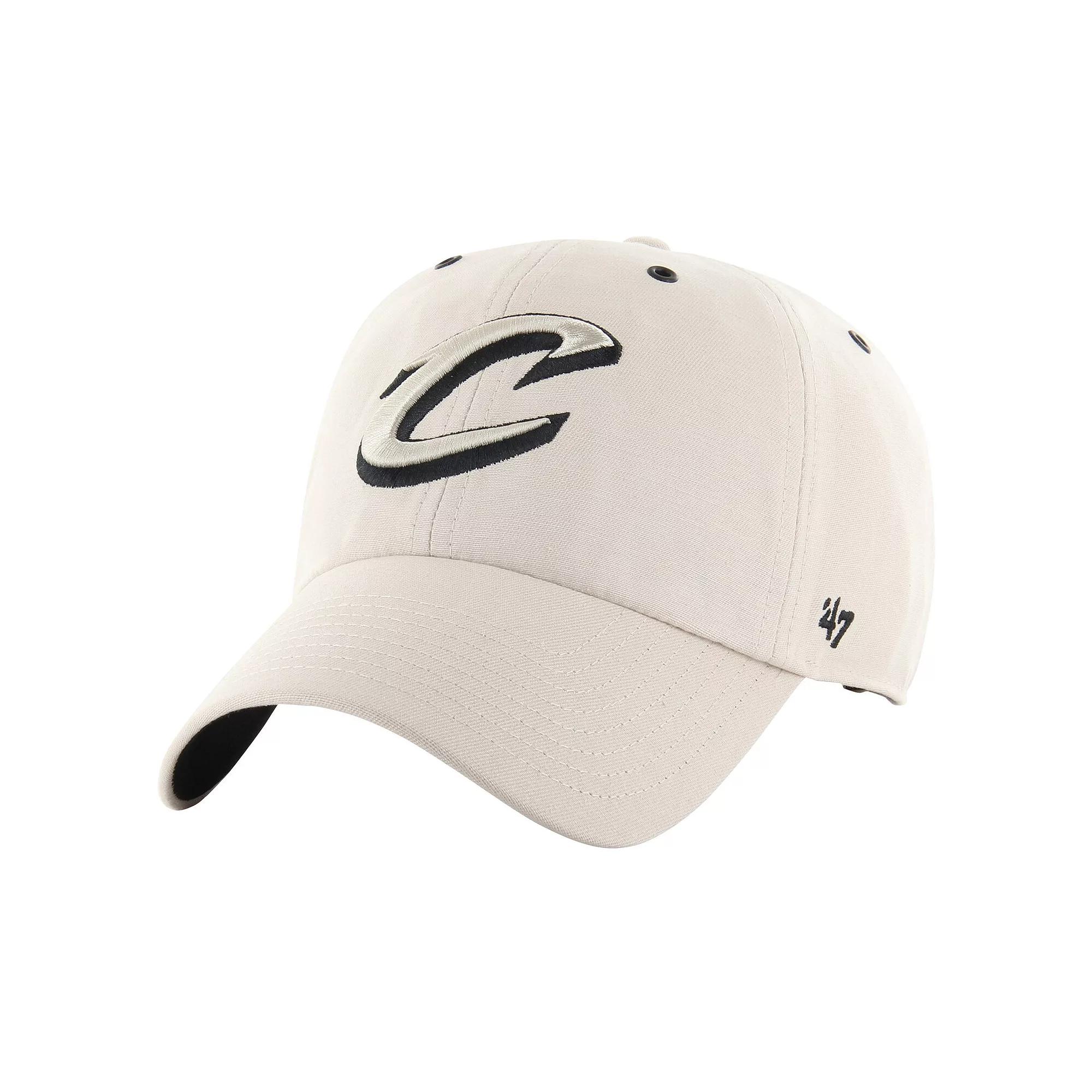 Men's '47 Cream Cleveland Cavaliers Lunar Clean Up Adjustable Hat, Beige Product Image