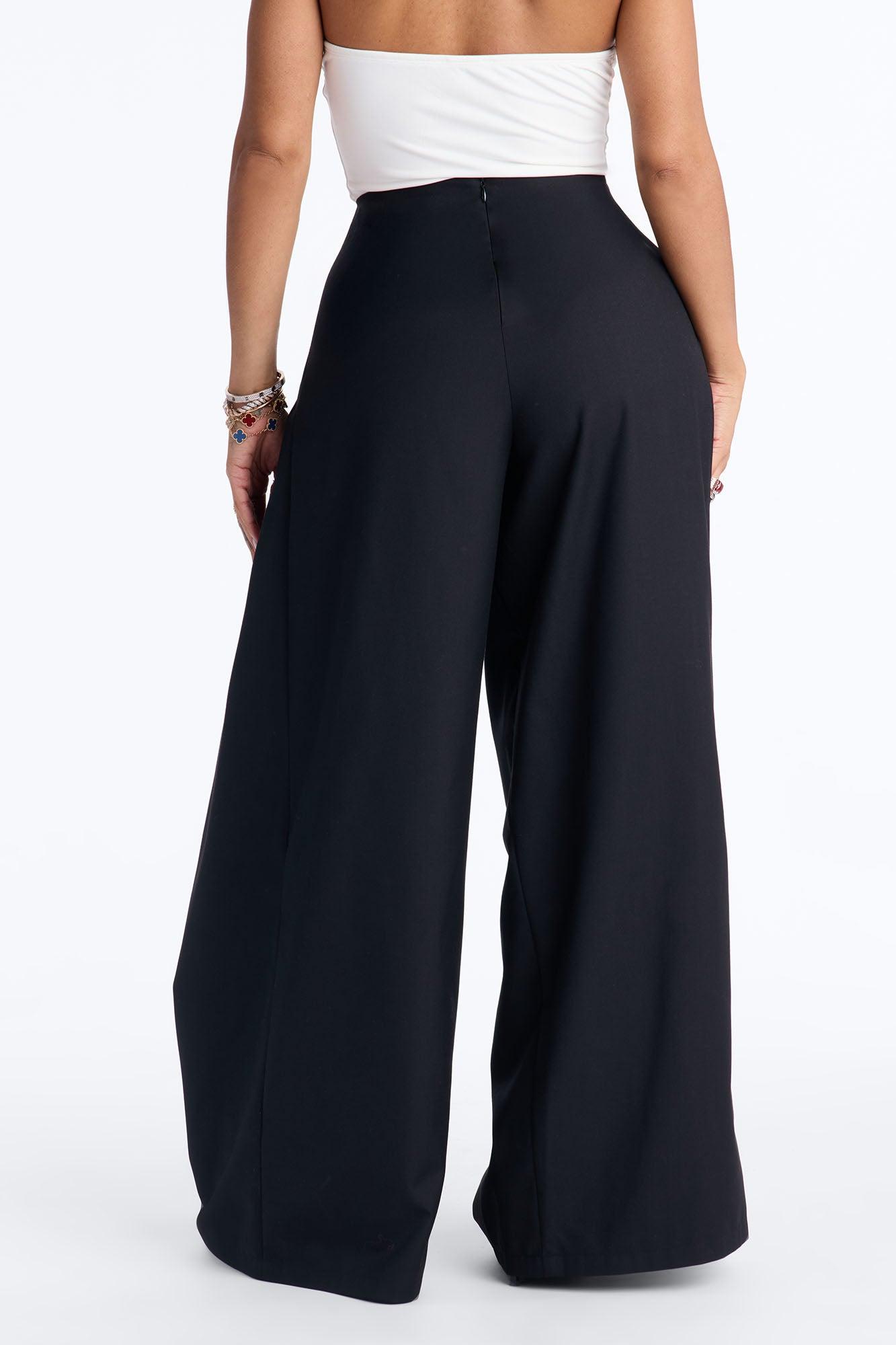 Corporate Queen Trouser Wide Leg Pant 32″ - Black Female Product Image