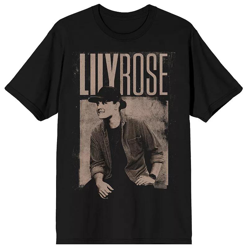 Men's Lily Rose Monochrome Photo Short Sleeve Graphic T-Shirt,  Product Image