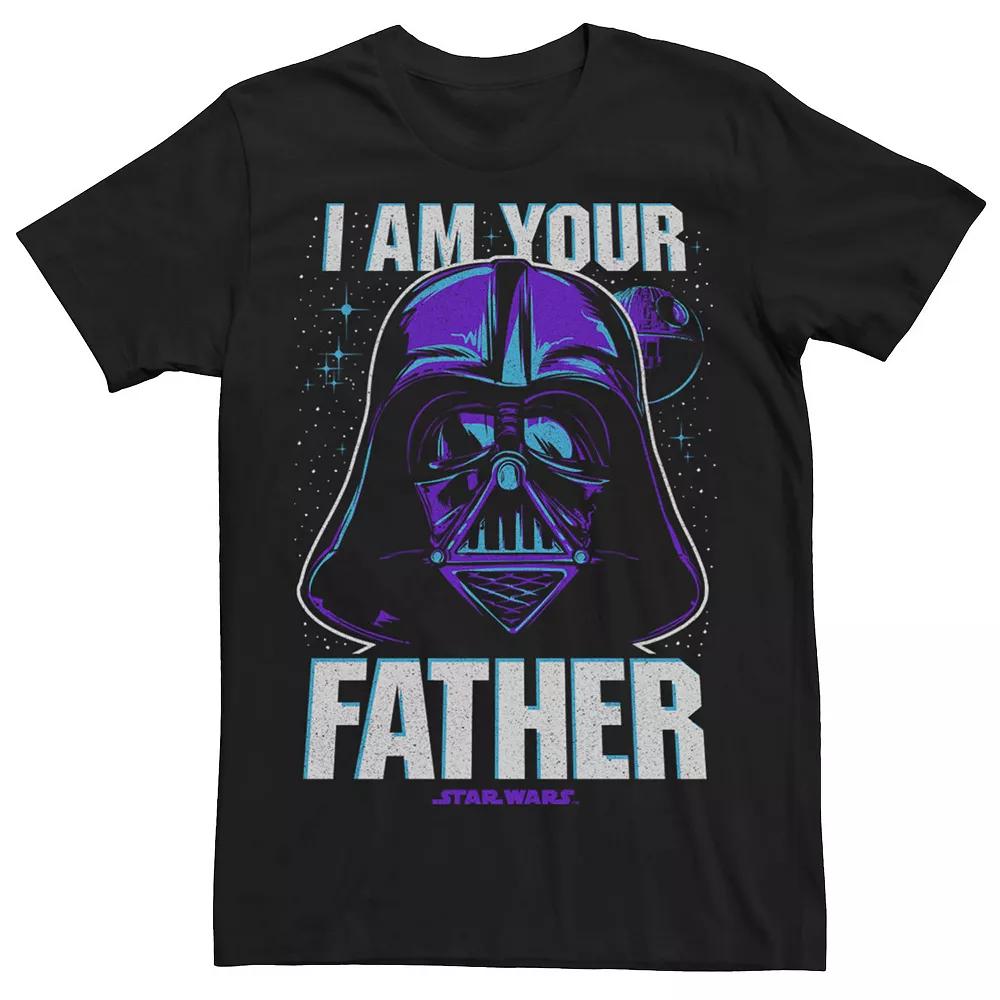 Men's Star Wars Vader I Am Your Father Purple Neon Tee,  Product Image