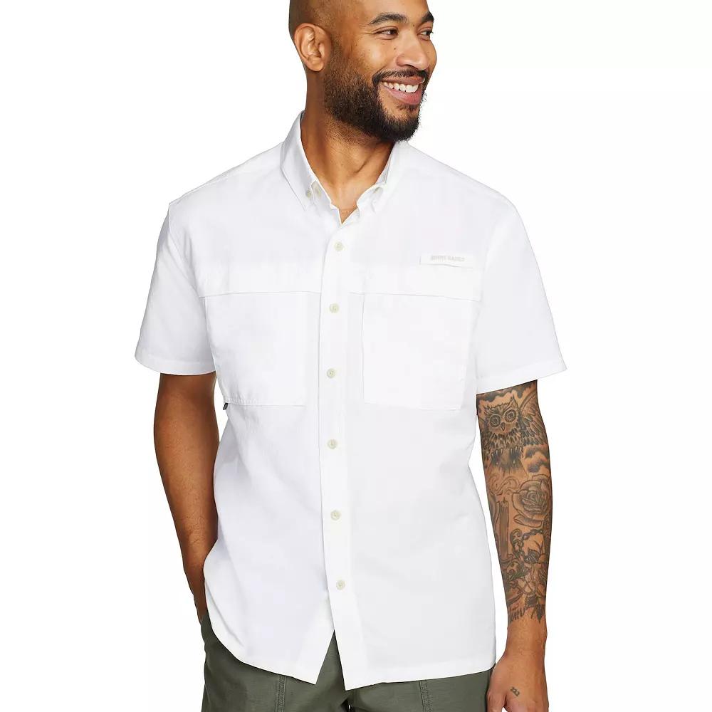 Big & Tall Eddie Bauer Short Sleeve Rainier Ripstop Button-Down Shirt, Men's,  Product Image