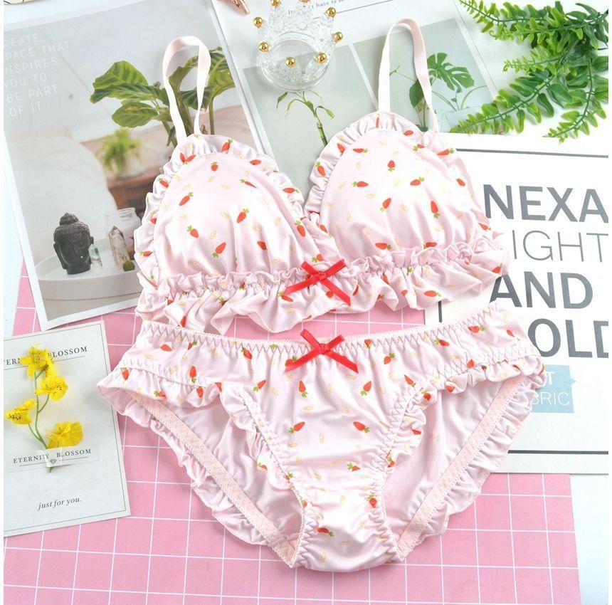 Set: Printed Bra + Panties Product Image