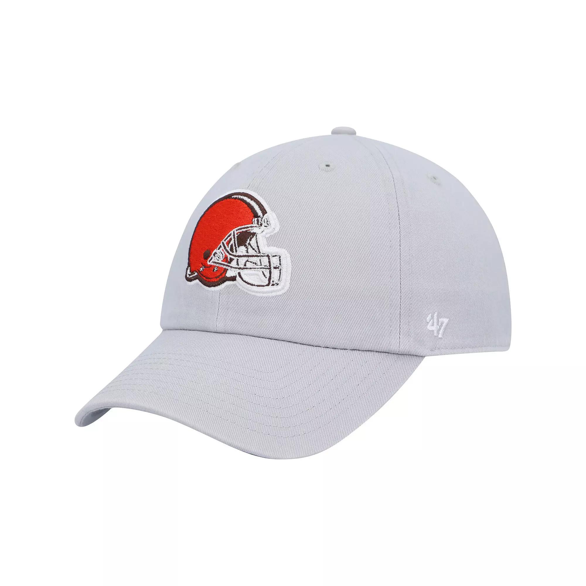 Men's '47 Gray Cleveland Browns Team Clean Up Adjustable Hat, Grey Product Image