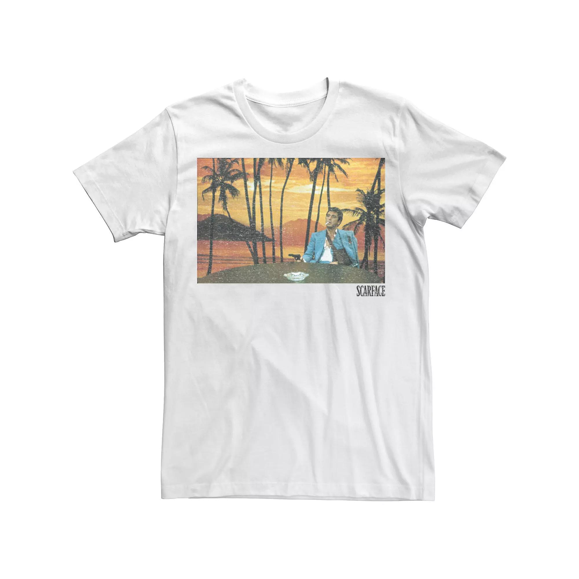 Men's Scarface Sunset Backdrop Beach Tee,  Product Image