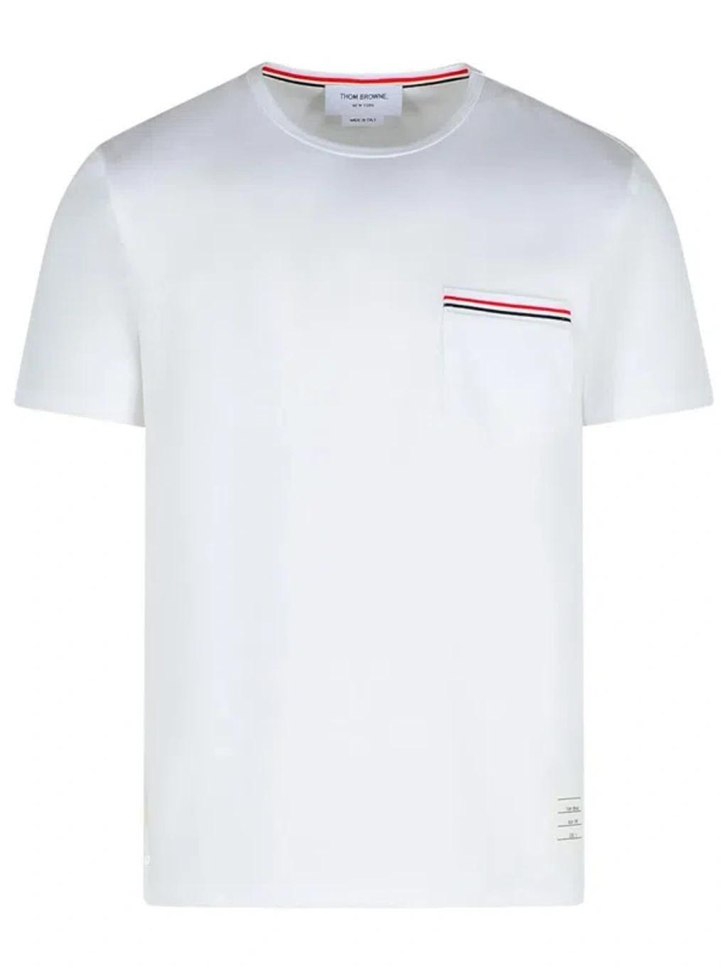 THOM BROWNE Oversized Pocket T-shirt Clothing In White Product Image
