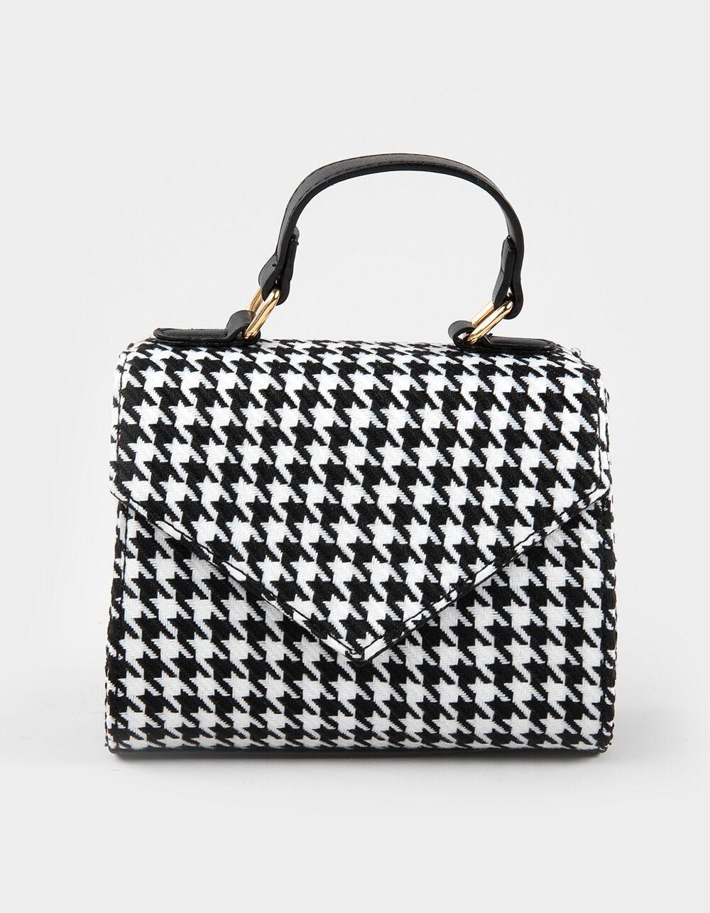 Houndstooth Swing Womens Crossbody Bag - BLACK/WHITE Product Image