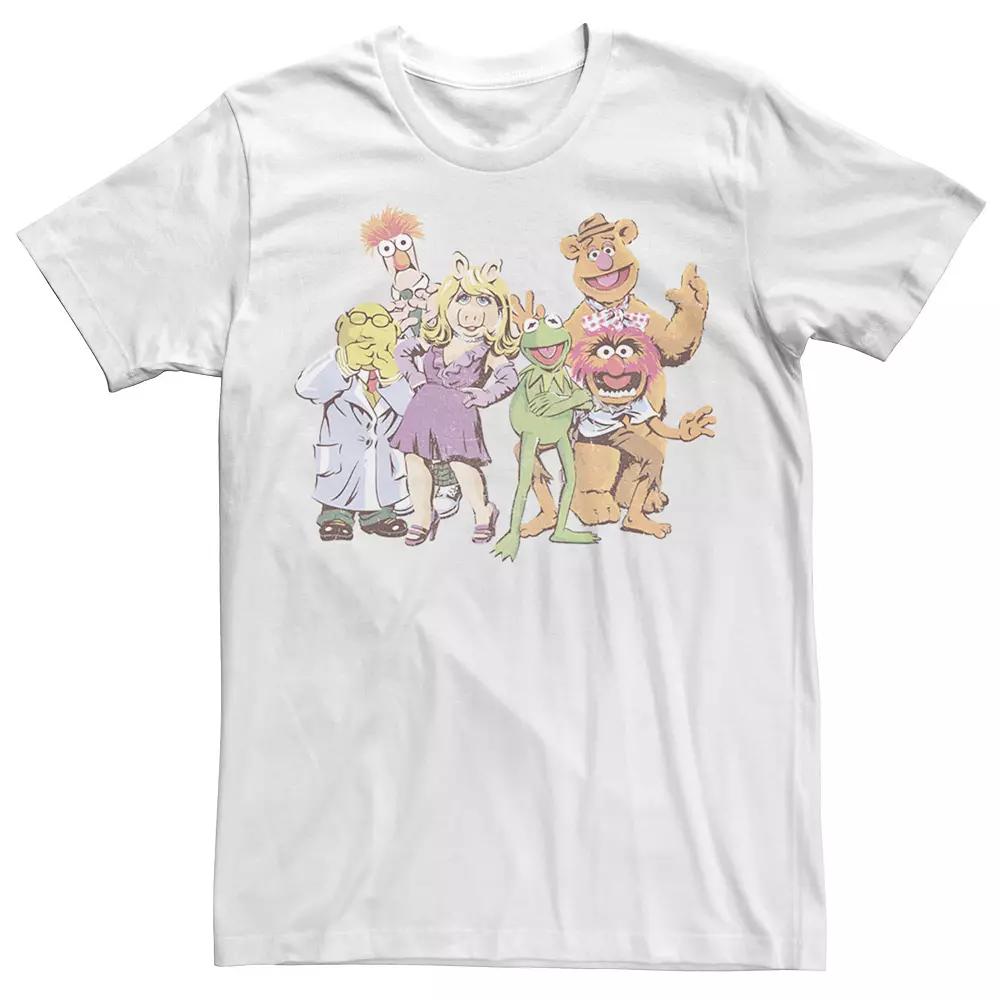 Big & Tall Disney Muppets Group Shot Illustrated Tee, Men's,  Product Image