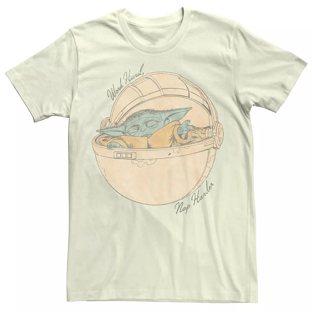 Men's Star Wars The Mandalorian The Child Pod Nap Tee, Size: Medium, Natural Product Image