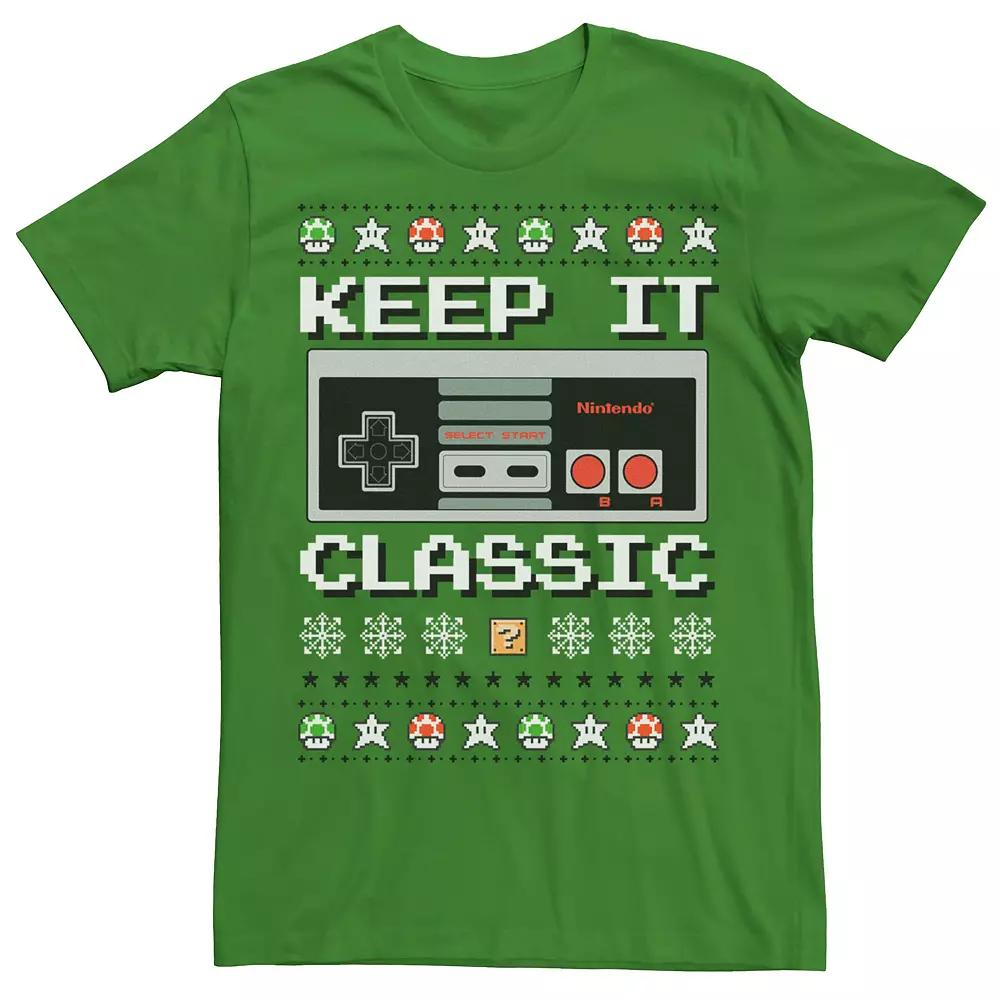 Men's Nintendo Controller Ugly Christmas Sweater Tee,  Product Image