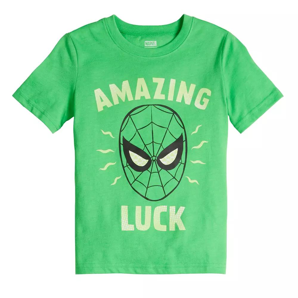 Boys 4-12 Jumping Beans® Marvel Spider-Man Amazing Luck Graphic Tee, Boy's, Size: 5, Green Amazing Product Image