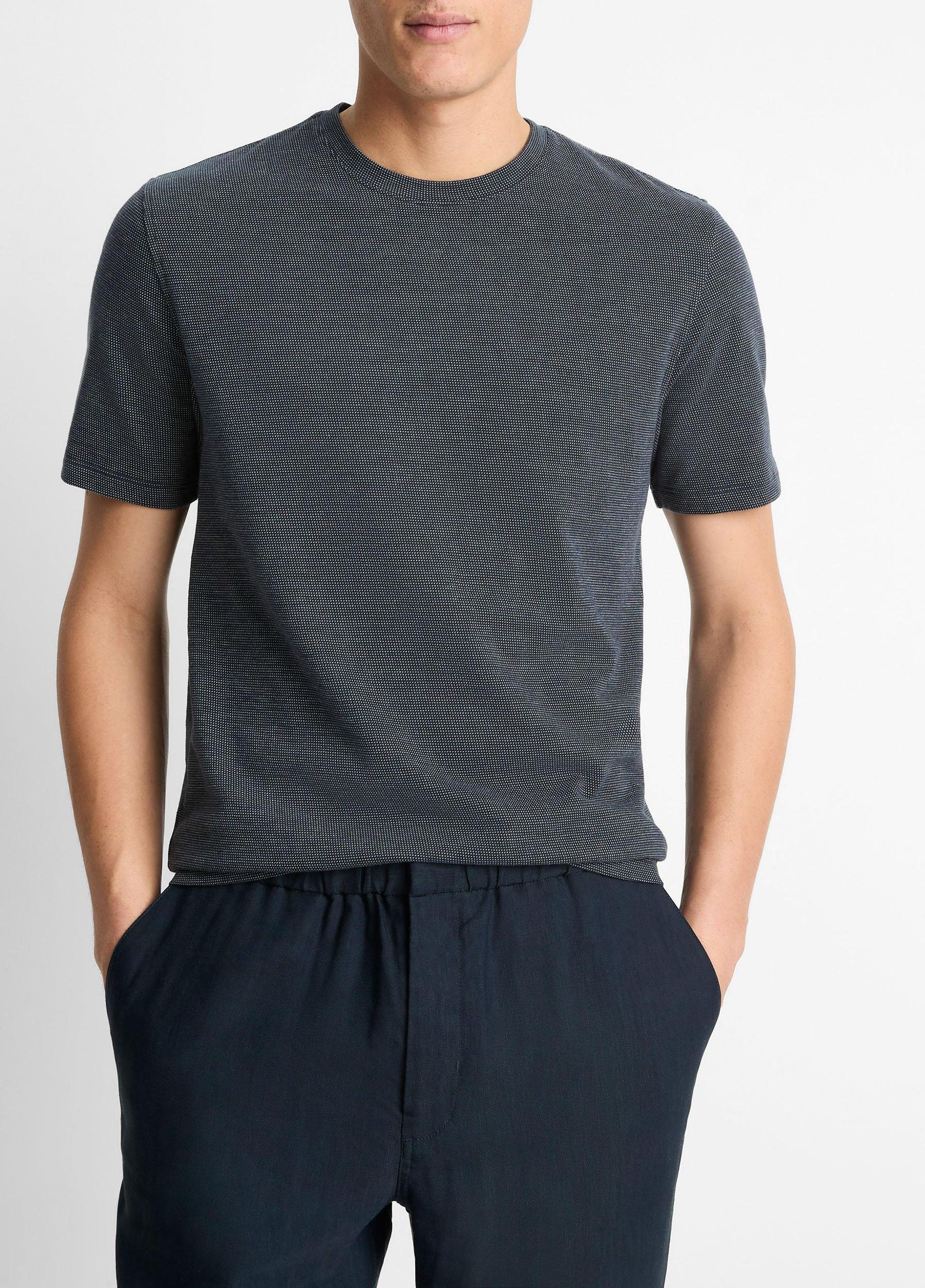 Birdseye Jacquard Pima Cotton T-Shirt Product Image