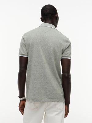 Regular Fit Linen-Blend Pique Polo Product Image