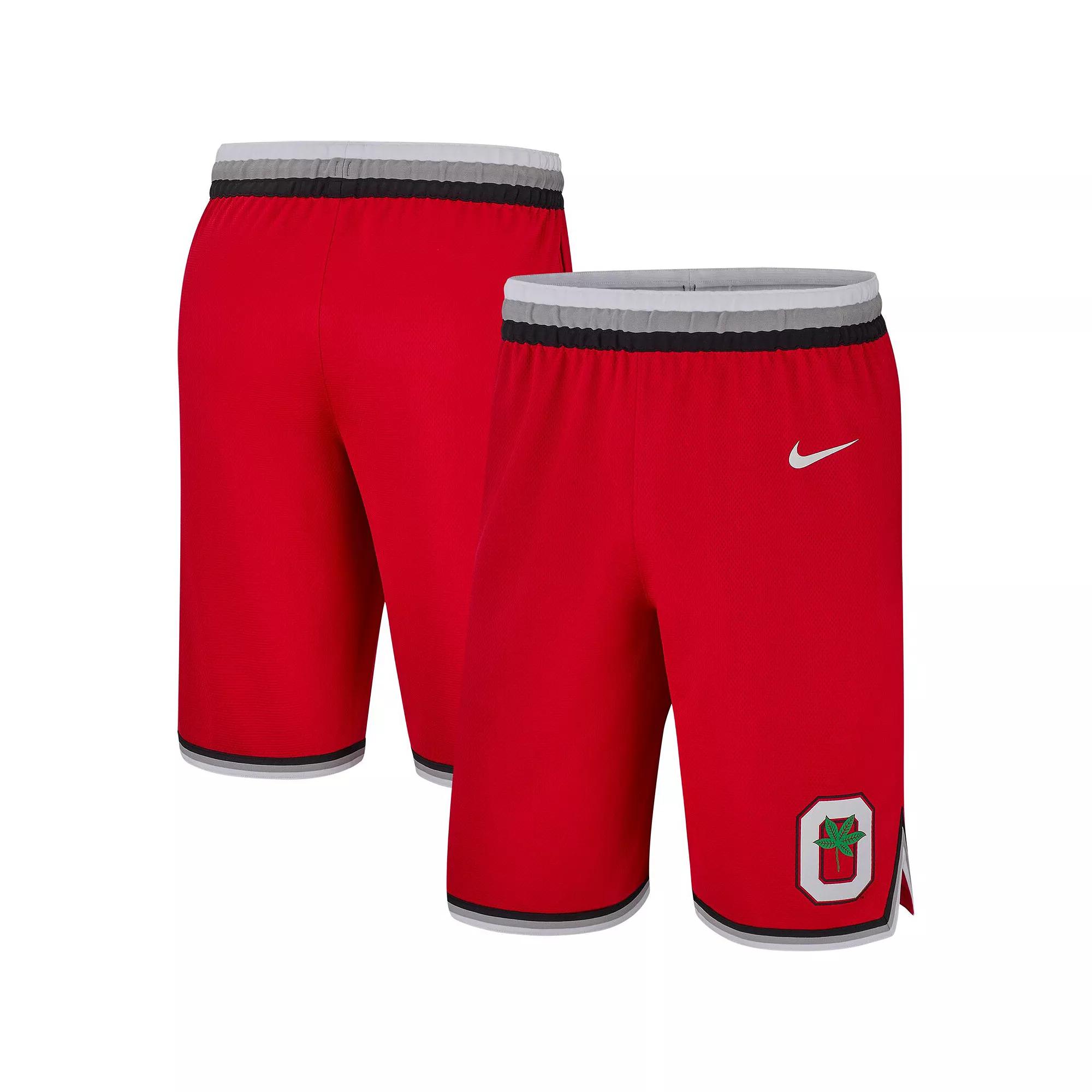 Men's Nike Scarlet Ohio State Buckeyes Retro Replica Basketball Shorts,  Product Image
