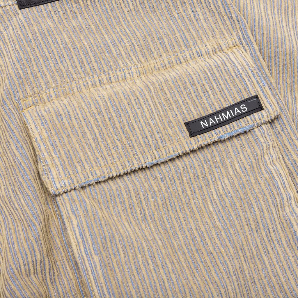 Corduroy Logo Cargo Pants - Beige Wash Male Product Image