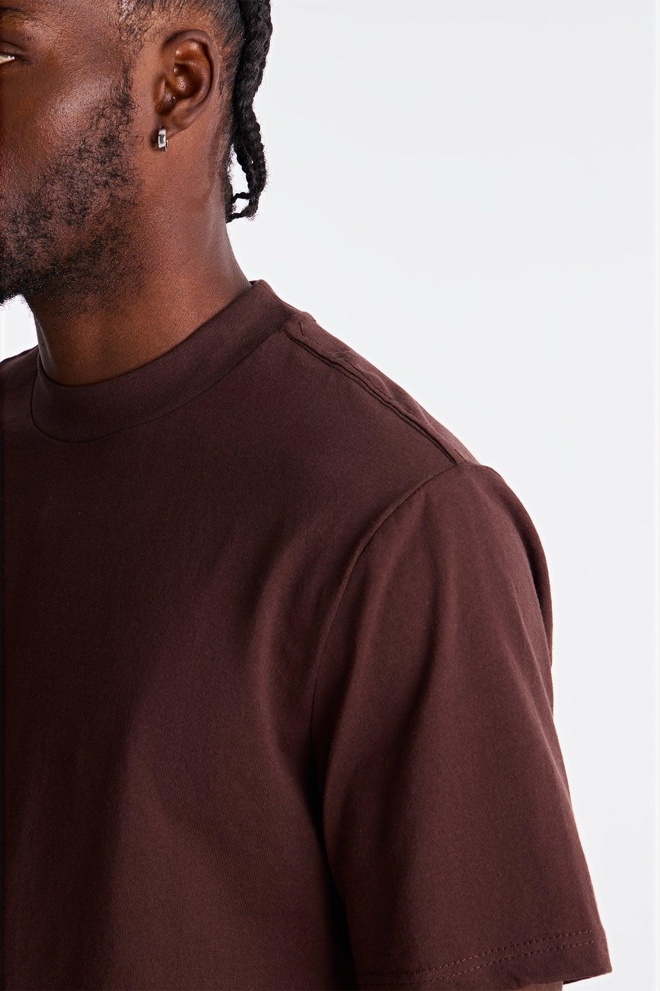 Oversized Heavyweight Tee 240GSM - Brown Product Image