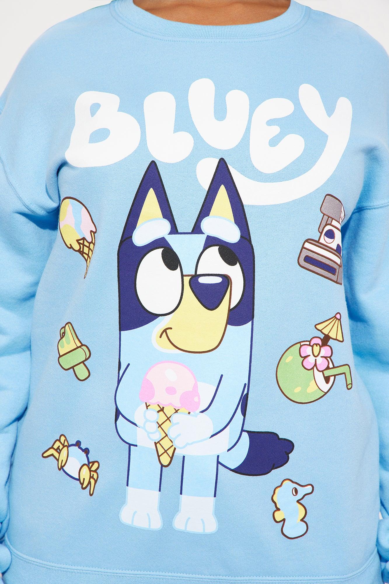 Bluey Crew Neck Sweatshirt - Light Blue Product Image
