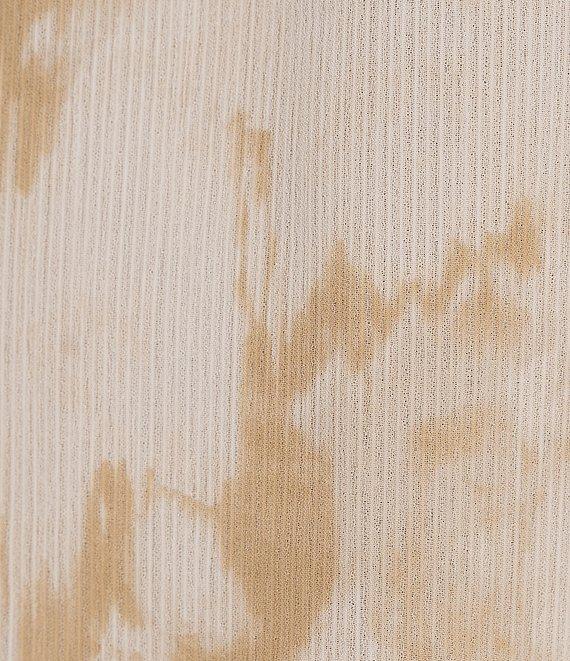 Calvin Klein Printed Mock Neck Ruffled Cap Sleeve Top Product Image