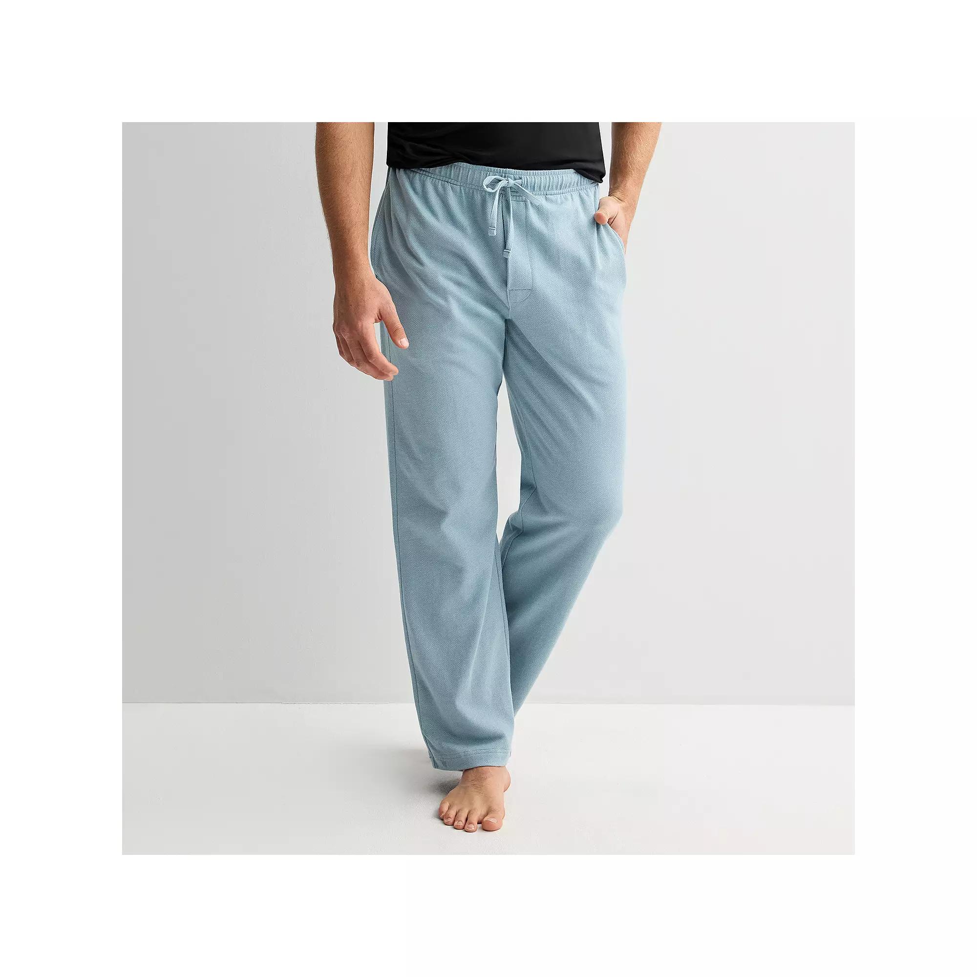 Men's Sonoma Goods For Life® Essential Knit Pajama Pants, Size: Small, Blue Herringbone Product Image