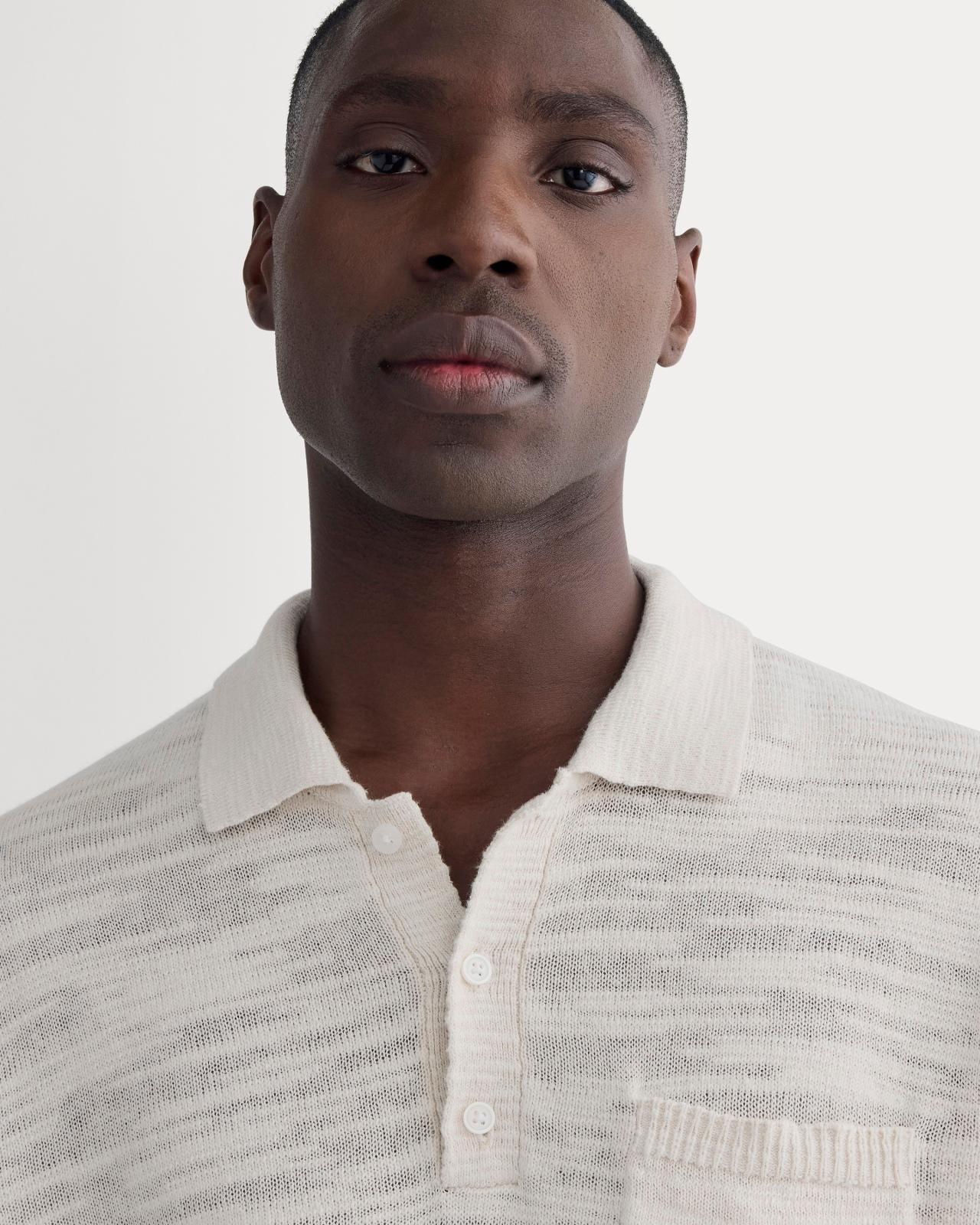 Mens Cotton Linen Polo T-Shirt by Everlane Product Image