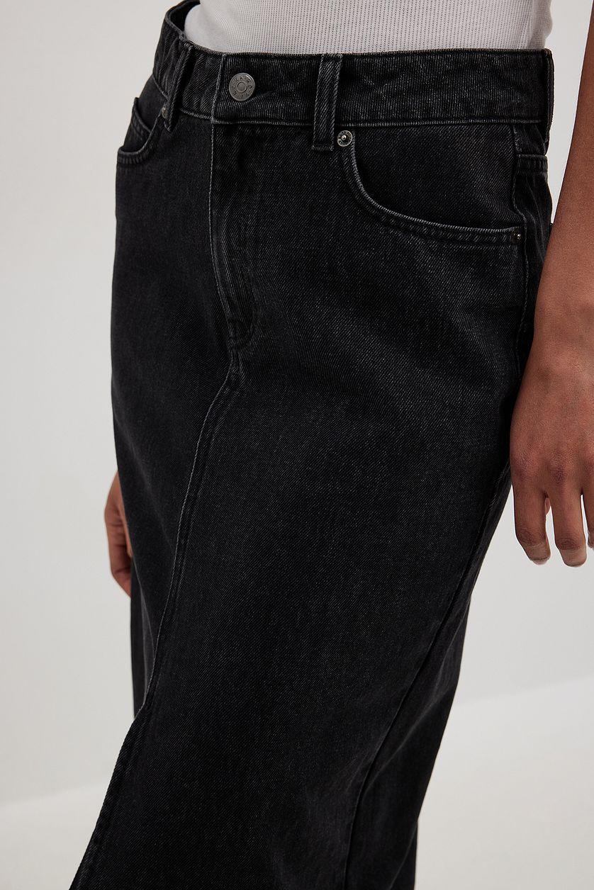 Denim Wide Maxi Skirt Product Image