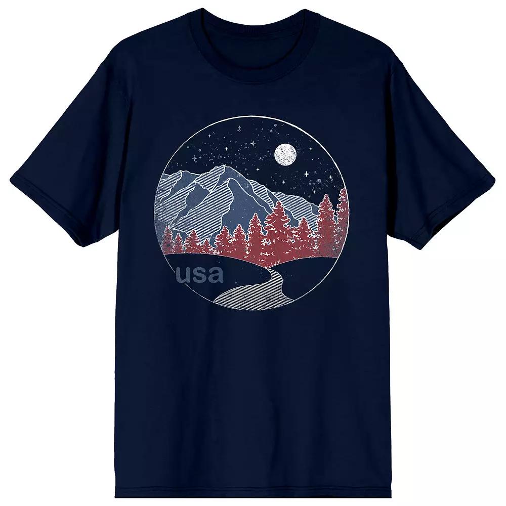 Men's Americana Starry Mountains Graphic Tee,  Product Image