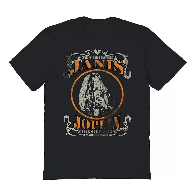 Men's Janis Joplin Live Graphic Tee, Size: Small, Black Product Image