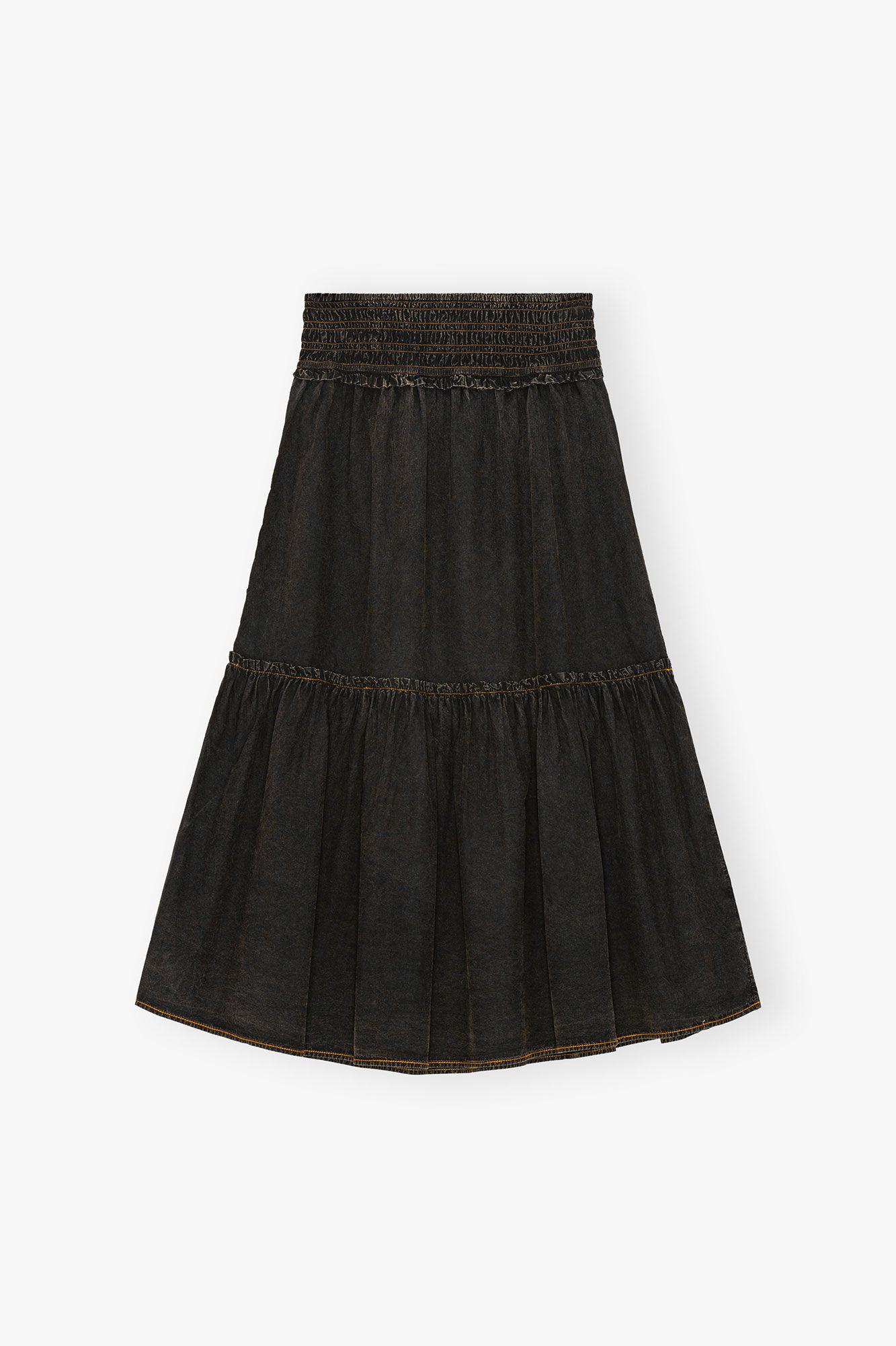 Black Washed Smock Skirt Product Image