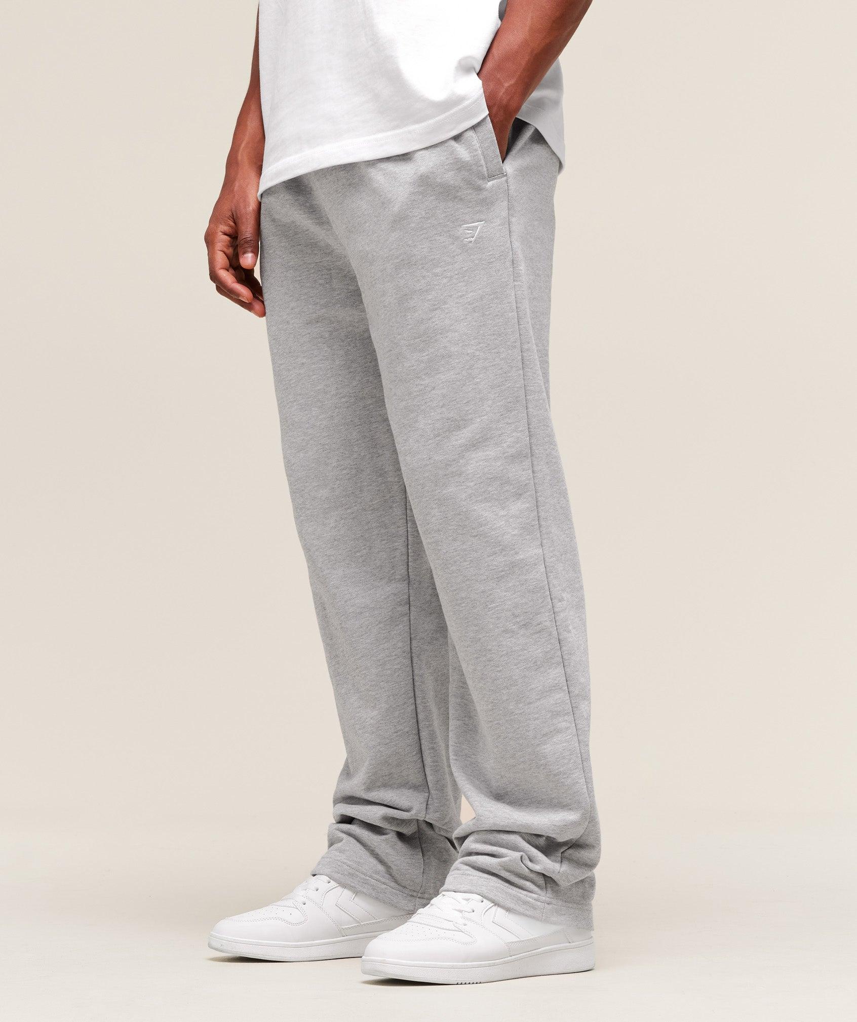 Gymshark Rest Day Essentials Straight Leg Joggers - Light Grey Marl Male Product Image
