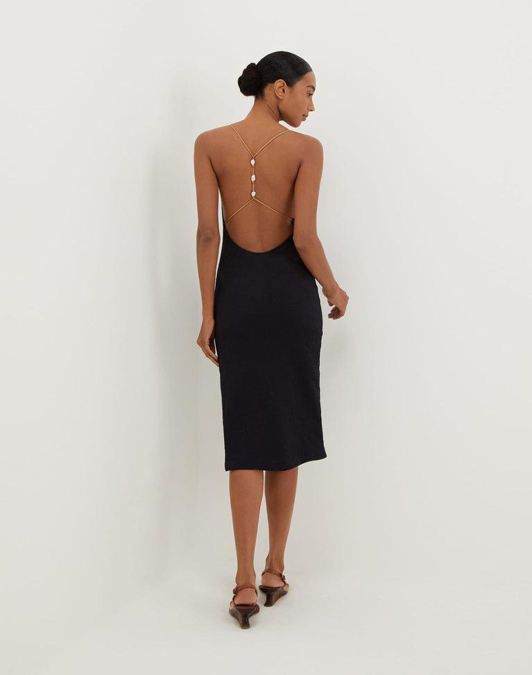 Firenze Ney Midi Dress - Black Product Image