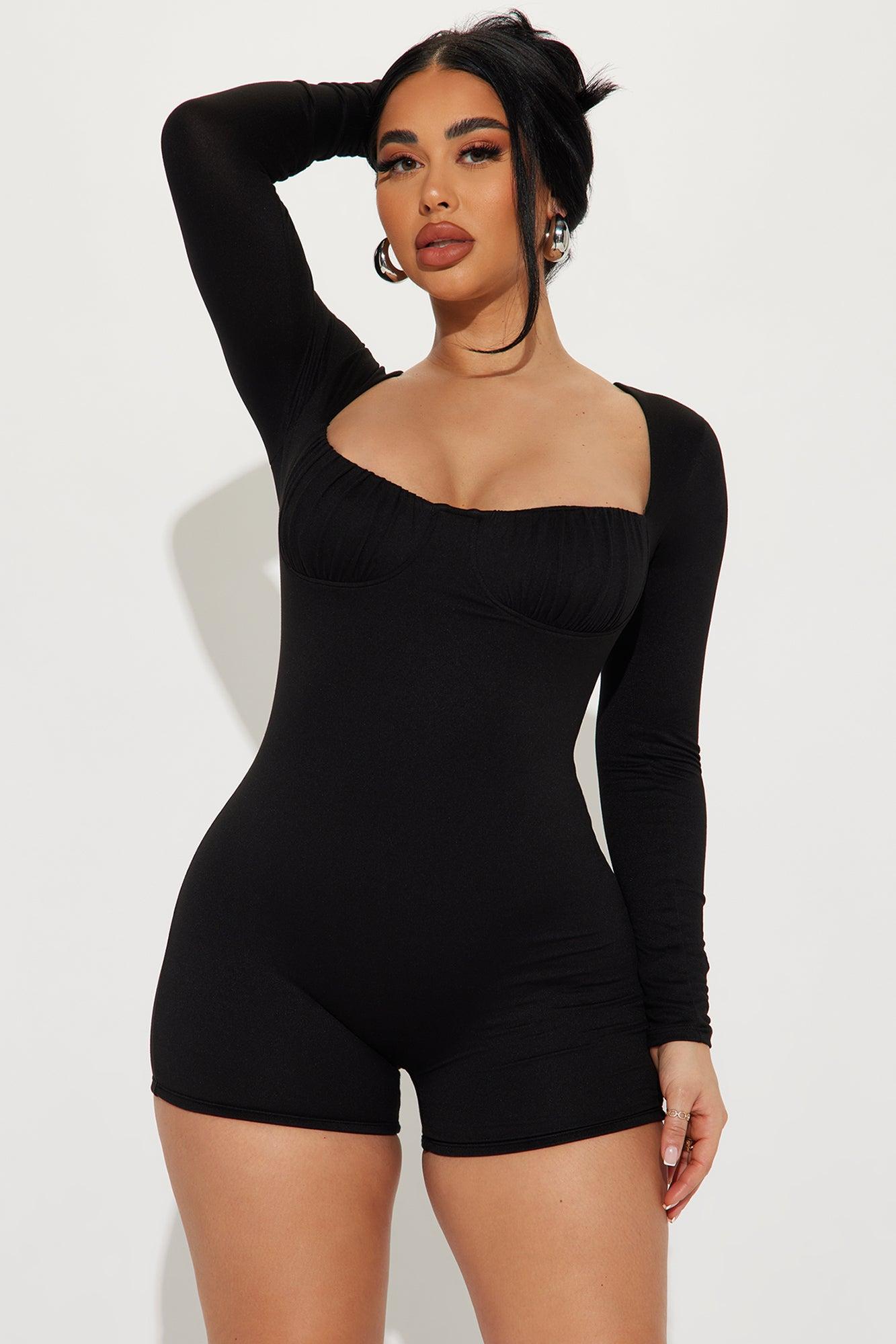 Breaking Through Romper - Black Product Image