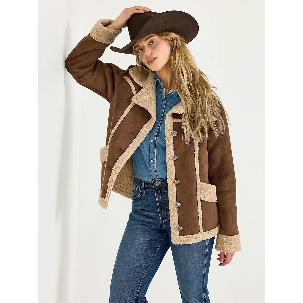 Women's Wrangler Faux Shearling Barn Coat Product Image