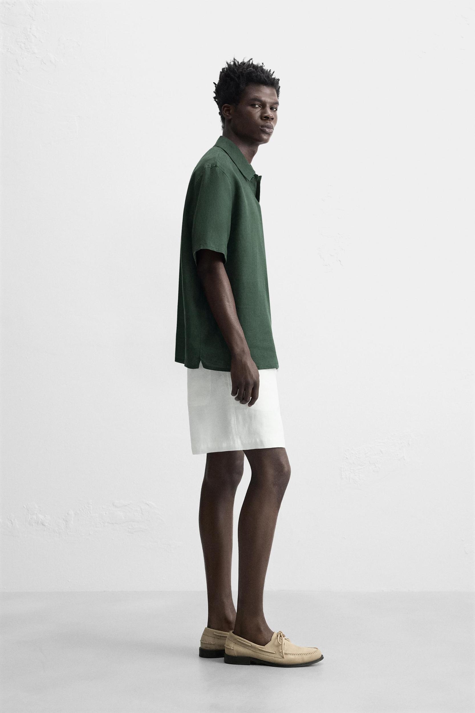 100% LINEN POLO SHIRT Product Image