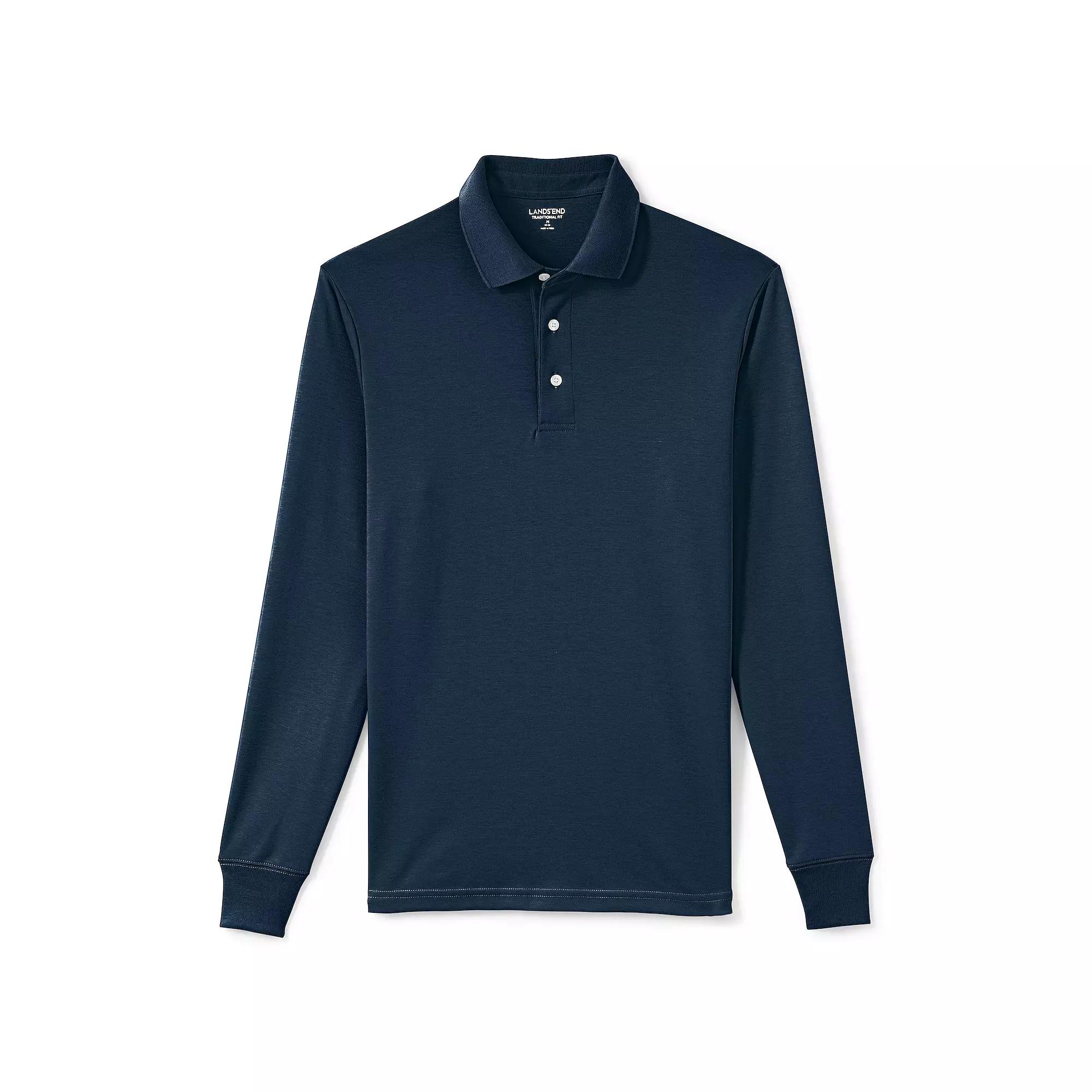 Big & Tall Lands' End Classic-Fit Supima Interlock Polo, Men's,  Product Image