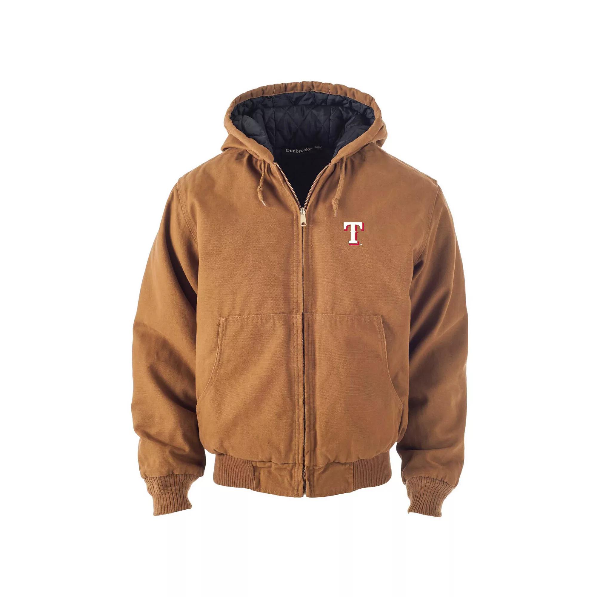 Men's Dunbrooke Brown Texas Rangers Dakota Work Full-Zip Hoodie Jacket,  Product Image