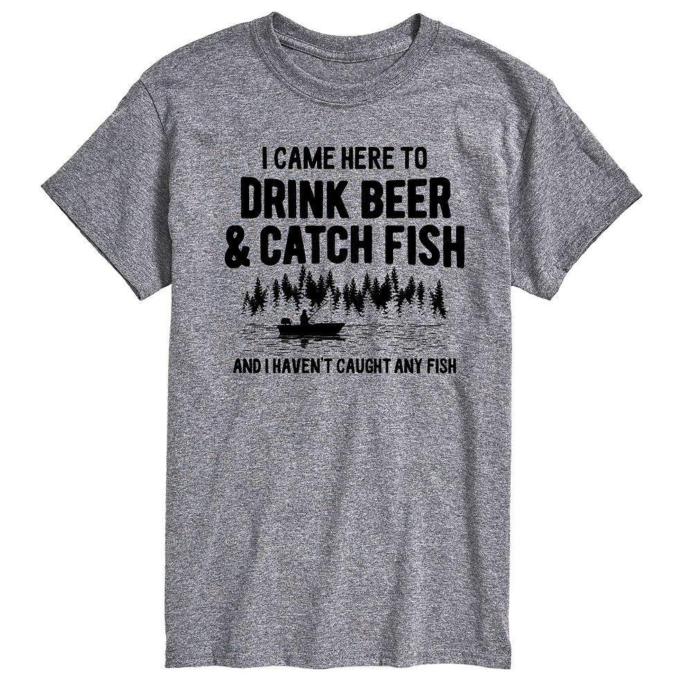 Men's Drink Beer And Catch Fish Graphic Tee,  Product Image