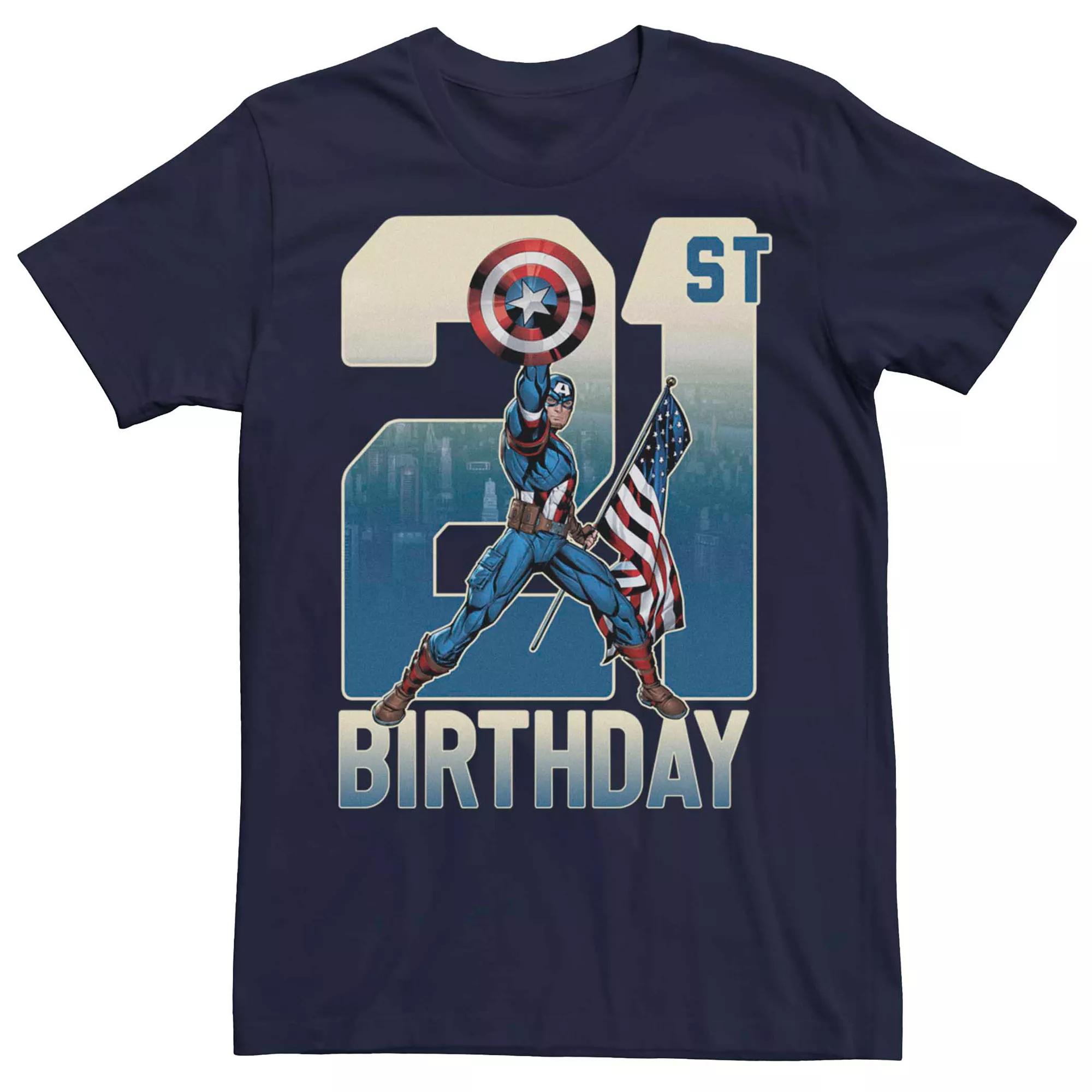 Men's Captain America 21st Birthday Tee,  Product Image