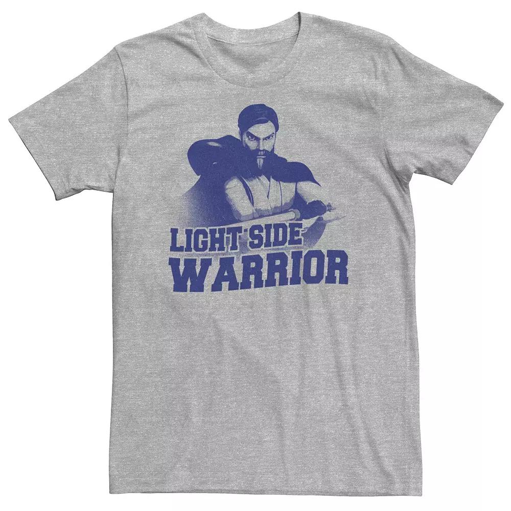 Big & Tall Star Wars: Clone Wars Obi-Wan Kenobi Light Side Warrior Tee, Men's, Size: XXL Tall, Athletic Grey Product Image