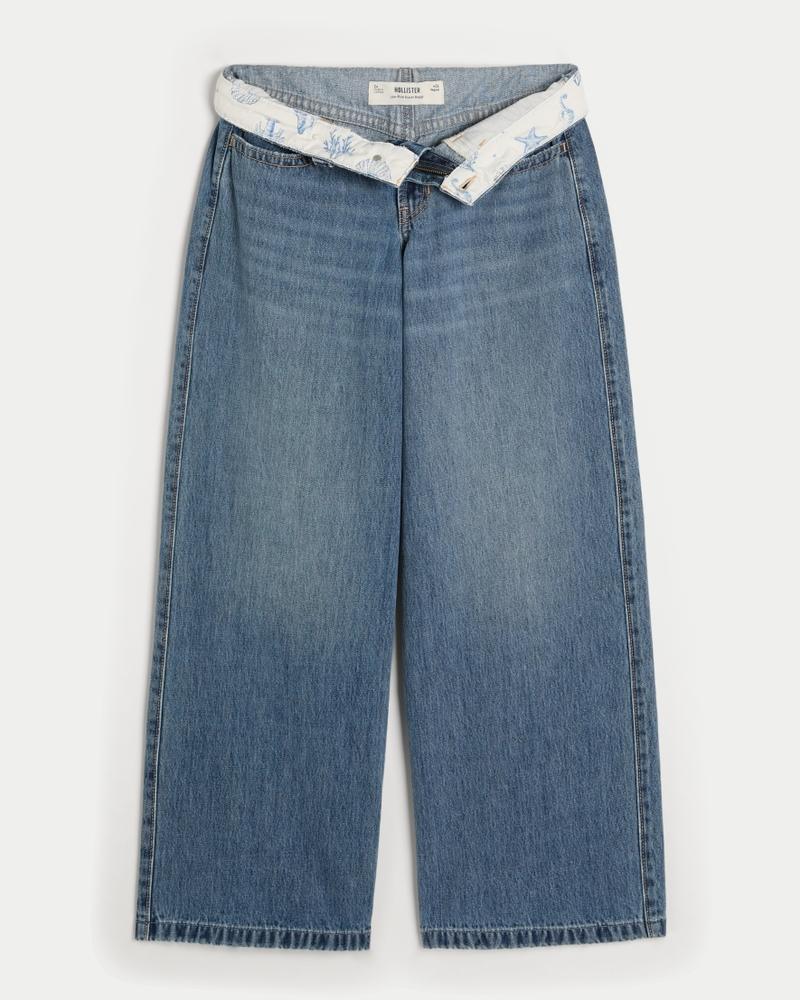 Low-Rise Light Wash Baggy Jeans Product Image