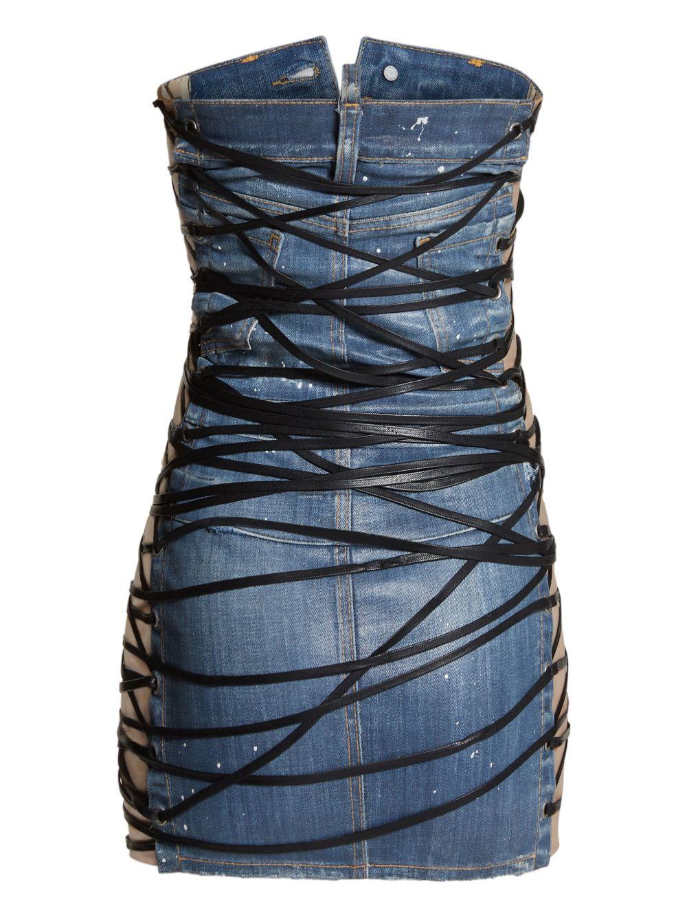 corset denim dress  Product Image