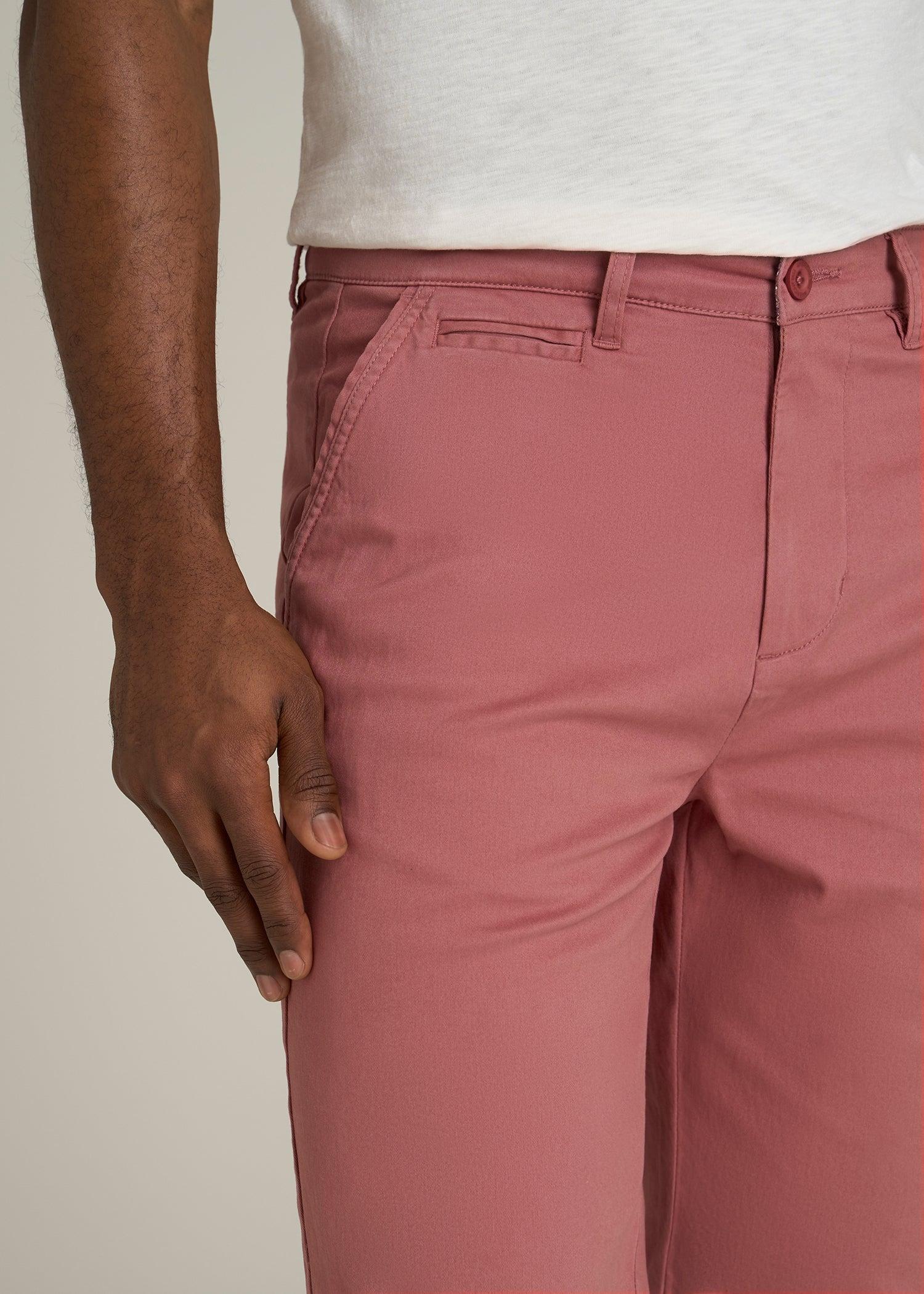 Chino Shorts for Tall Men in Withered Rose Male Product Image