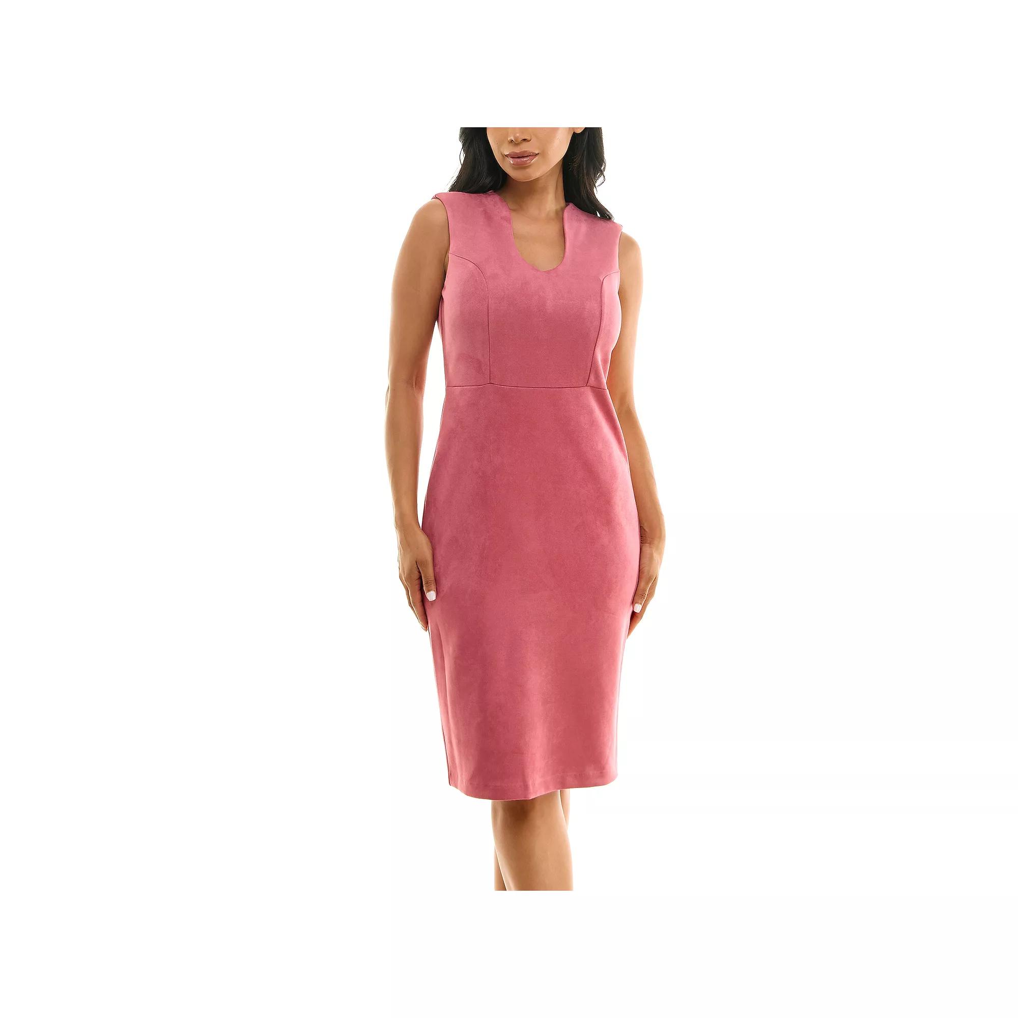 Women's Nina Leonard U-Neck Midi Dress,  Product Image