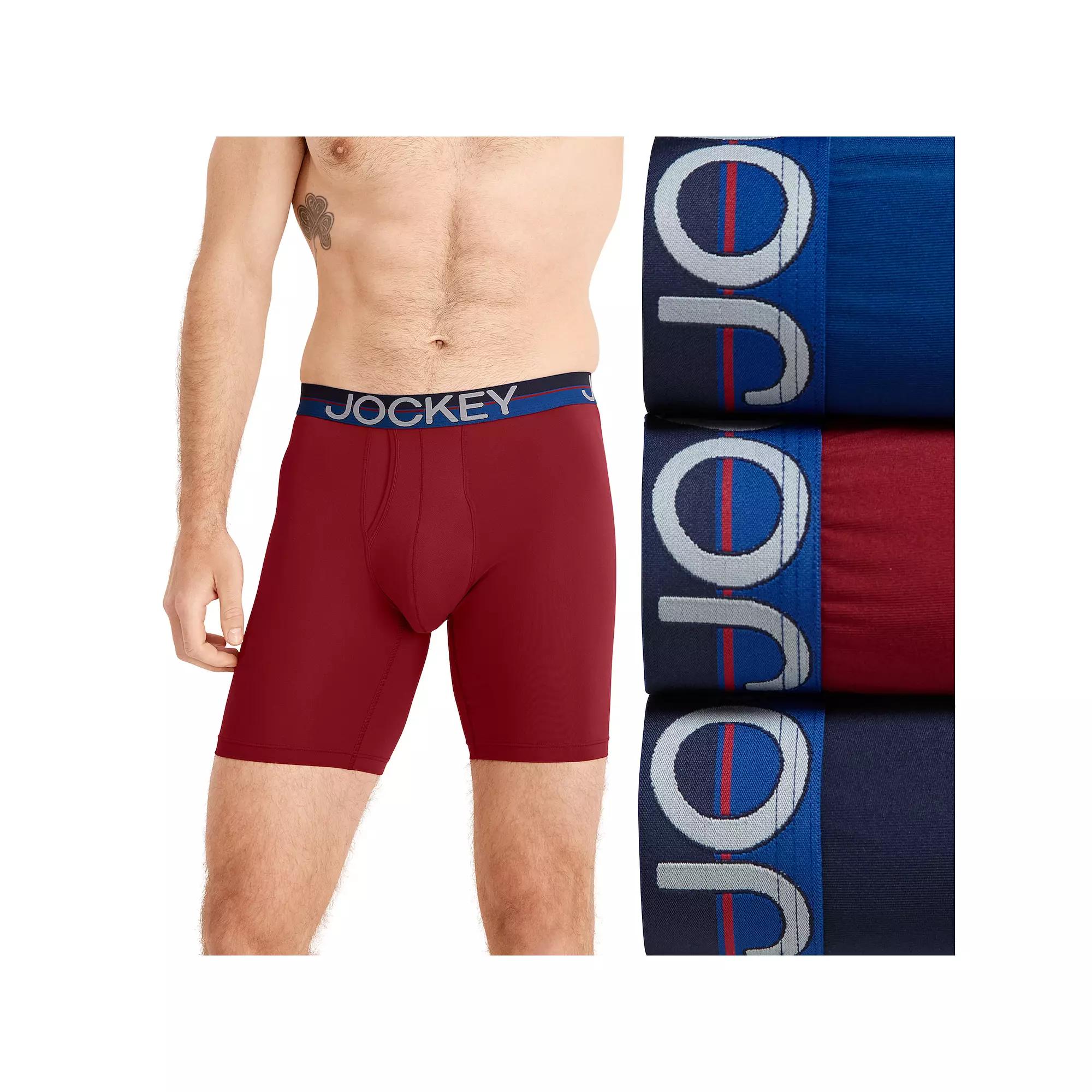 Men's Jockey® 3-Pack Infinite Cool Microfiber Stretch 8" Long Leg Boxer Brief,  Product Image